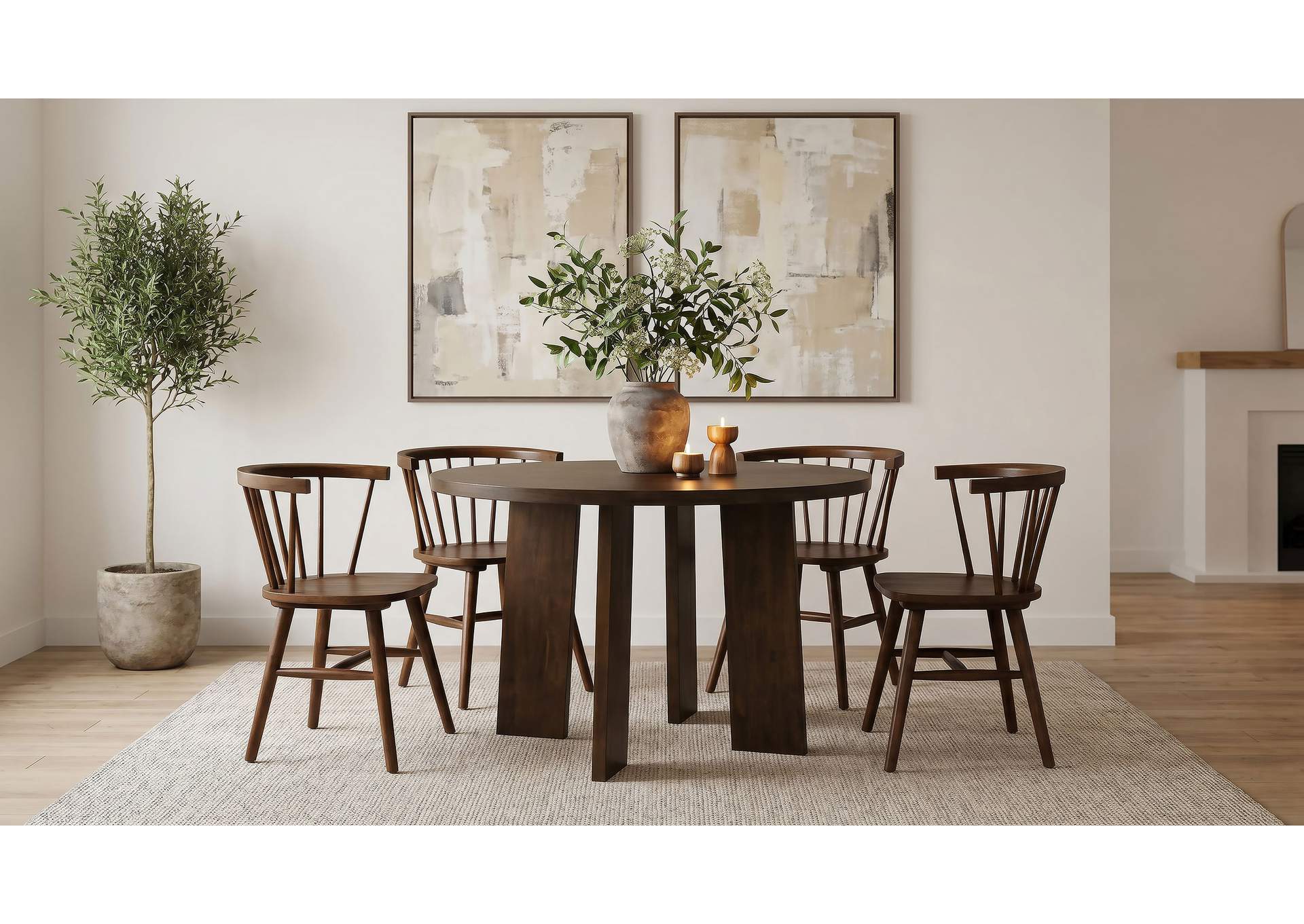 Strouse 5-piece Dining Set Walnut image 1