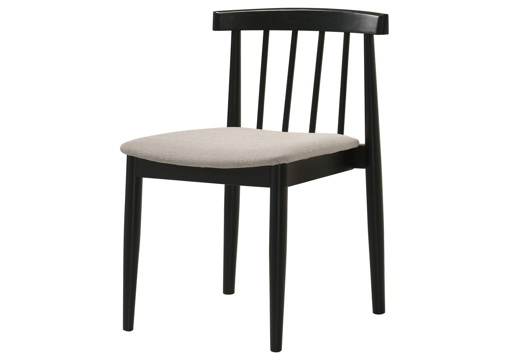 Cullen Dining Side Chair Upholstered Seat Black (Set of 2) image 6