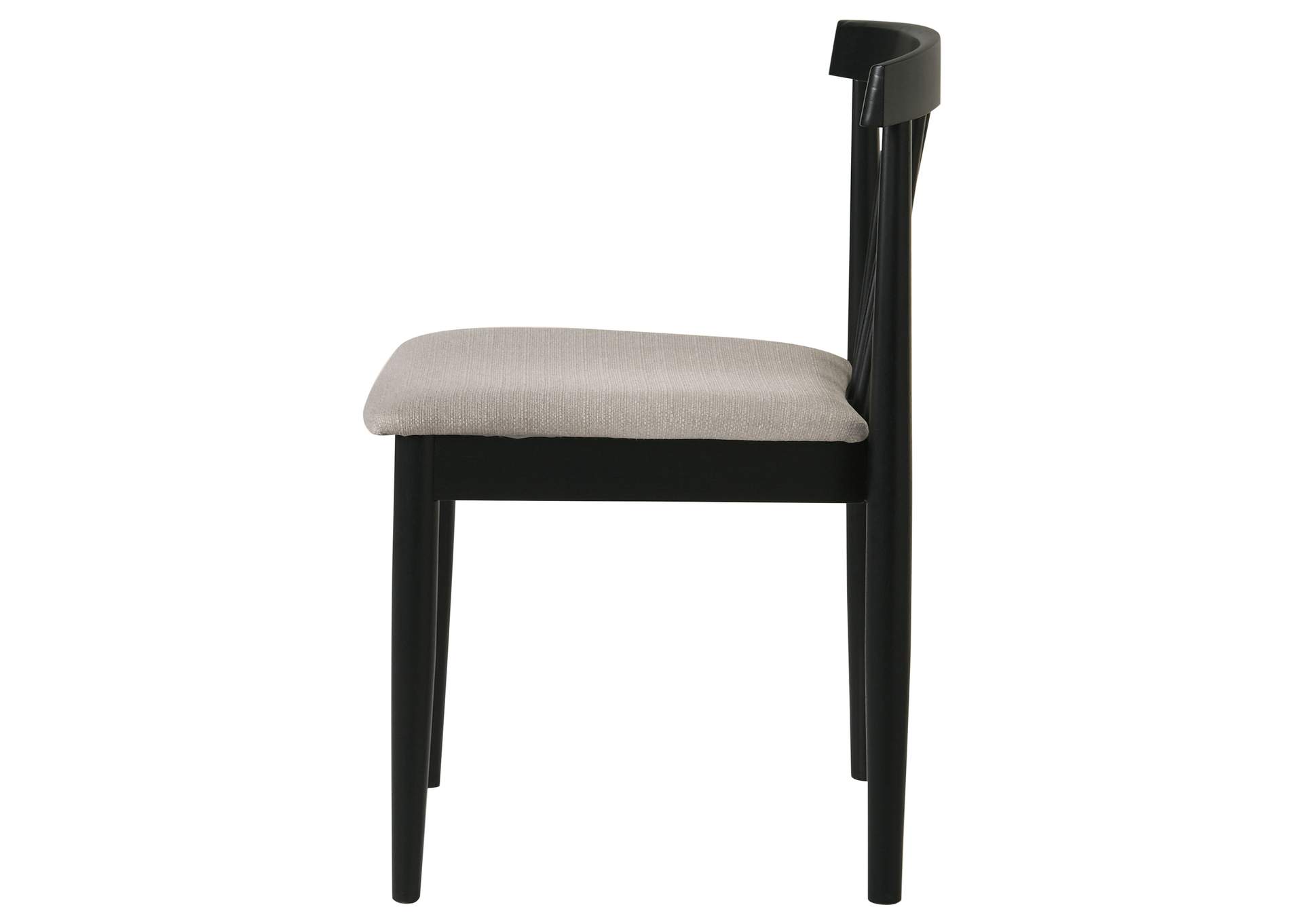 Cullen Dining Side Chair Upholstered Seat Black (Set of 2) image 7