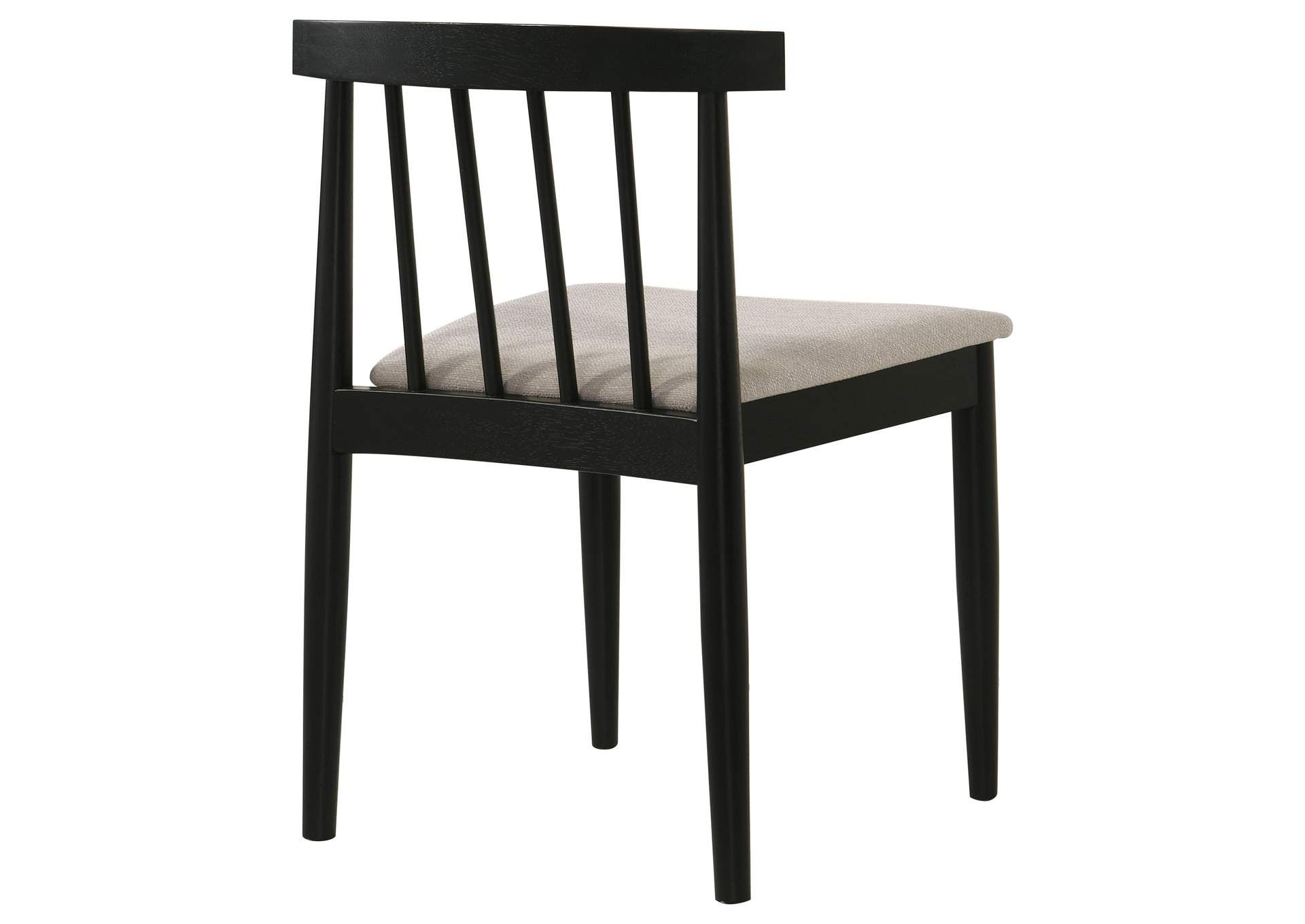 Cullen Dining Side Chair Upholstered Seat Black (Set of 2) image 9