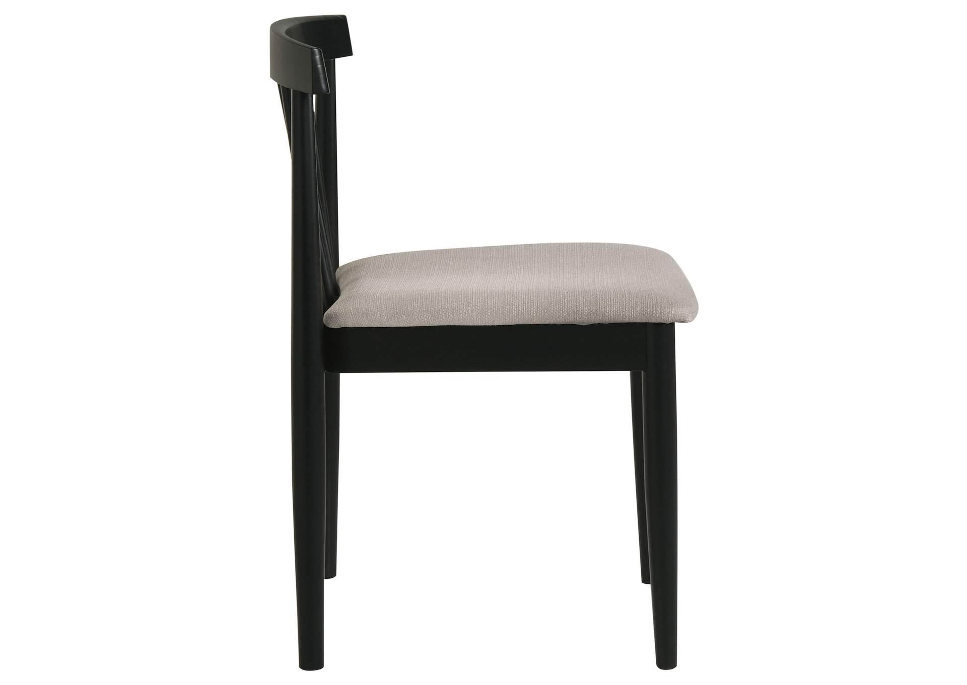 Cullen Dining Side Chair Upholstered Seat Black (Set of 2) image 10