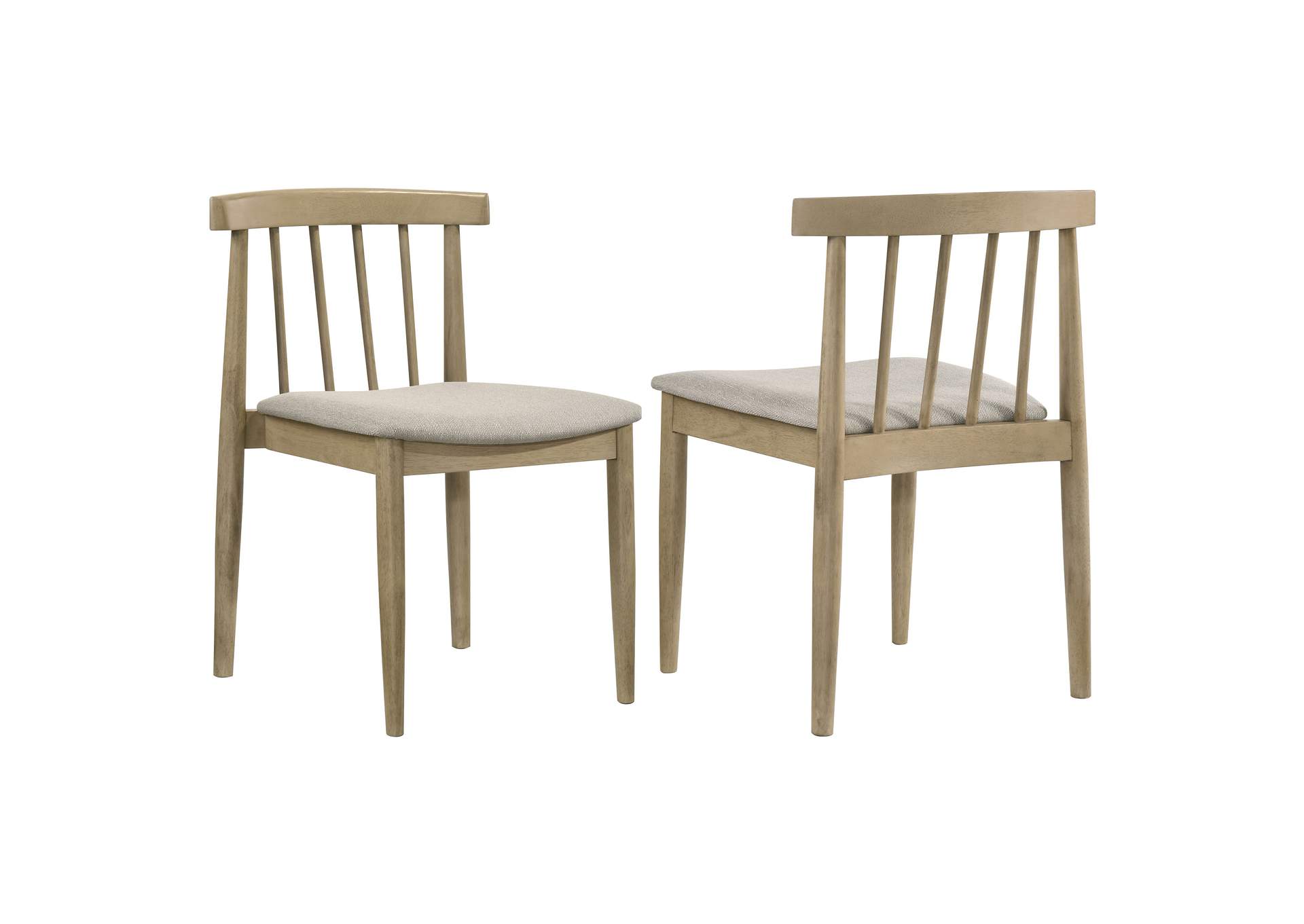 Cullen Dining Side Chair Upholstered Seat Natural Oak (Set of 2) image 1