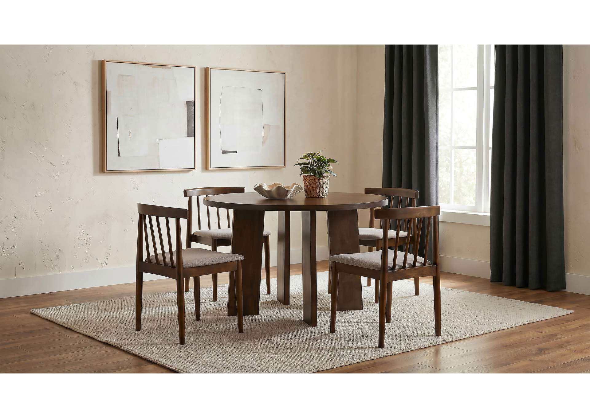 Cullen Dining Side Chair Upholstered Seat Walnut (Set of 2) image 16