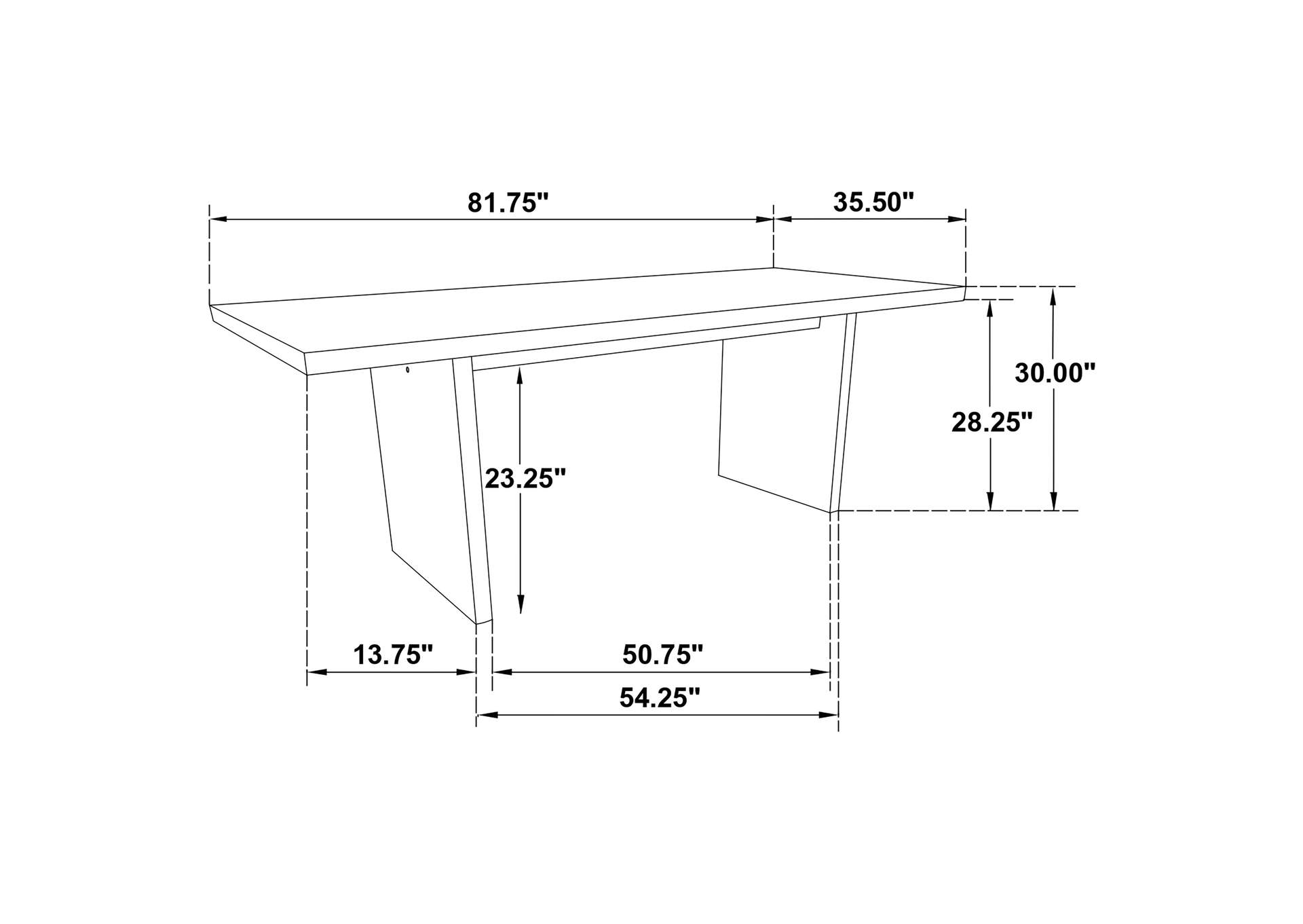 Decker 82-inch Rectangular Wood Dining Table Black image 10