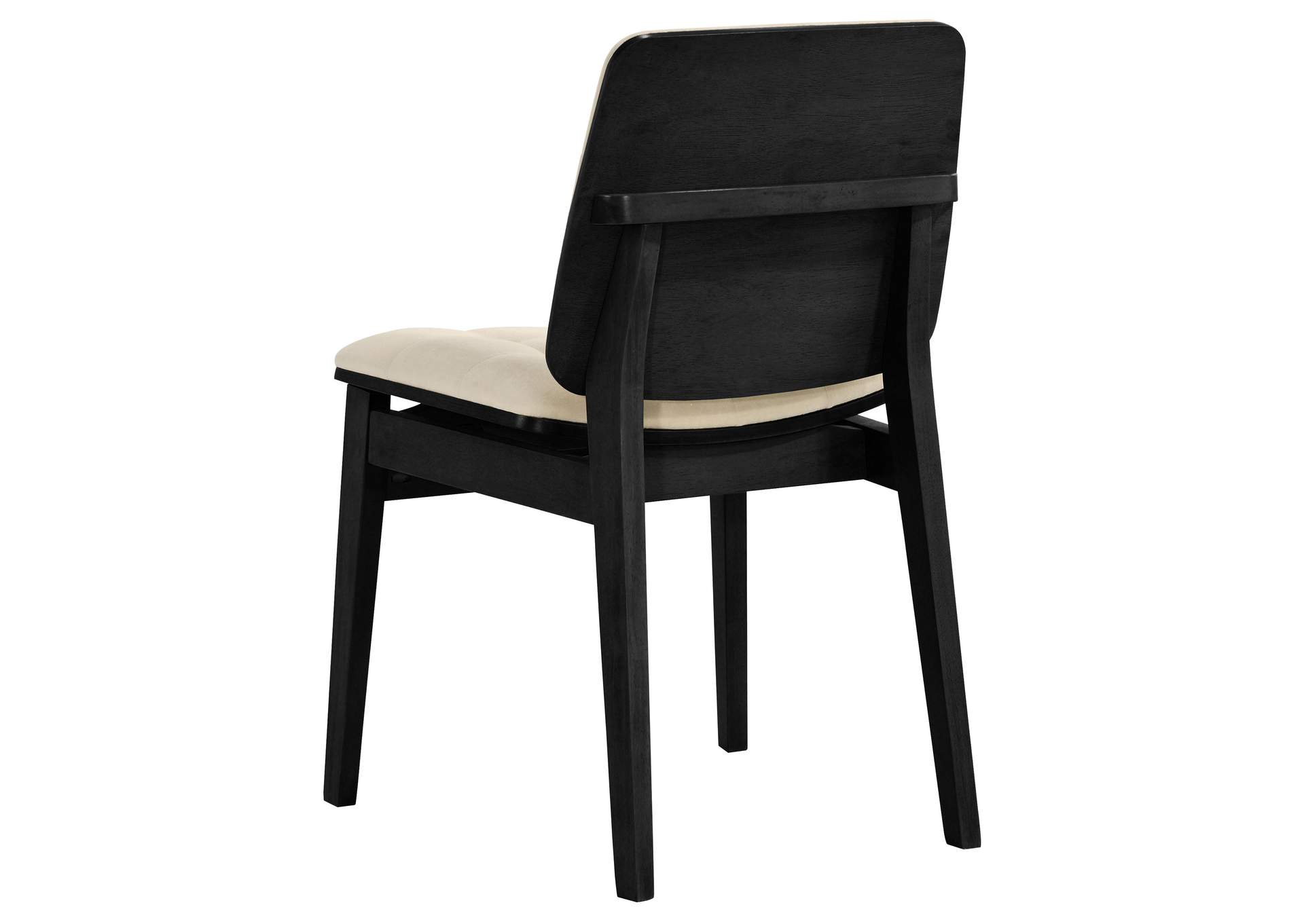 Redbridge Velvet Upholstered Side Chair Cream and Black (Set of 2) image 7