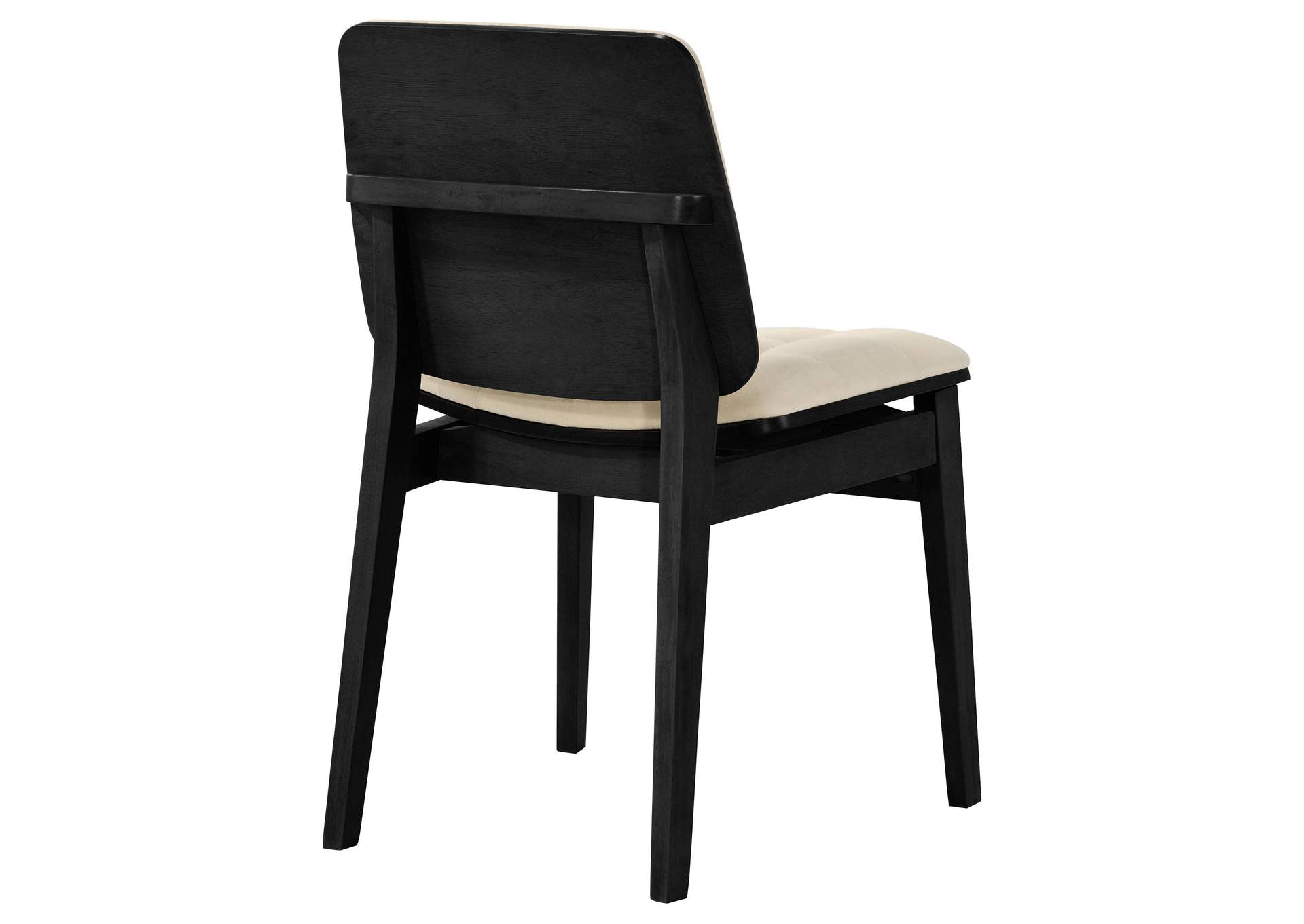 Redbridge Velvet Upholstered Side Chair Cream and Black (Set of 2) image 8