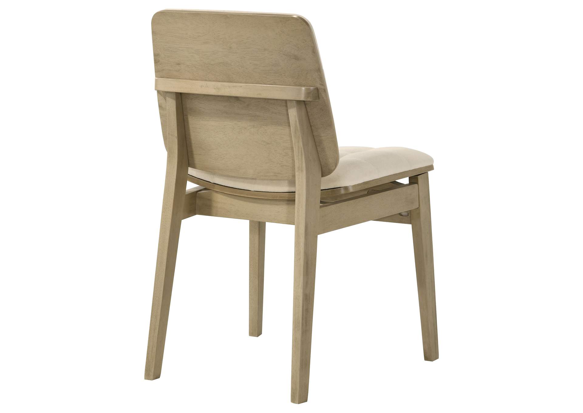 Redbridge Velvet Upholstered Side Chair Cream and Natural Oak (Set of 2) image 9