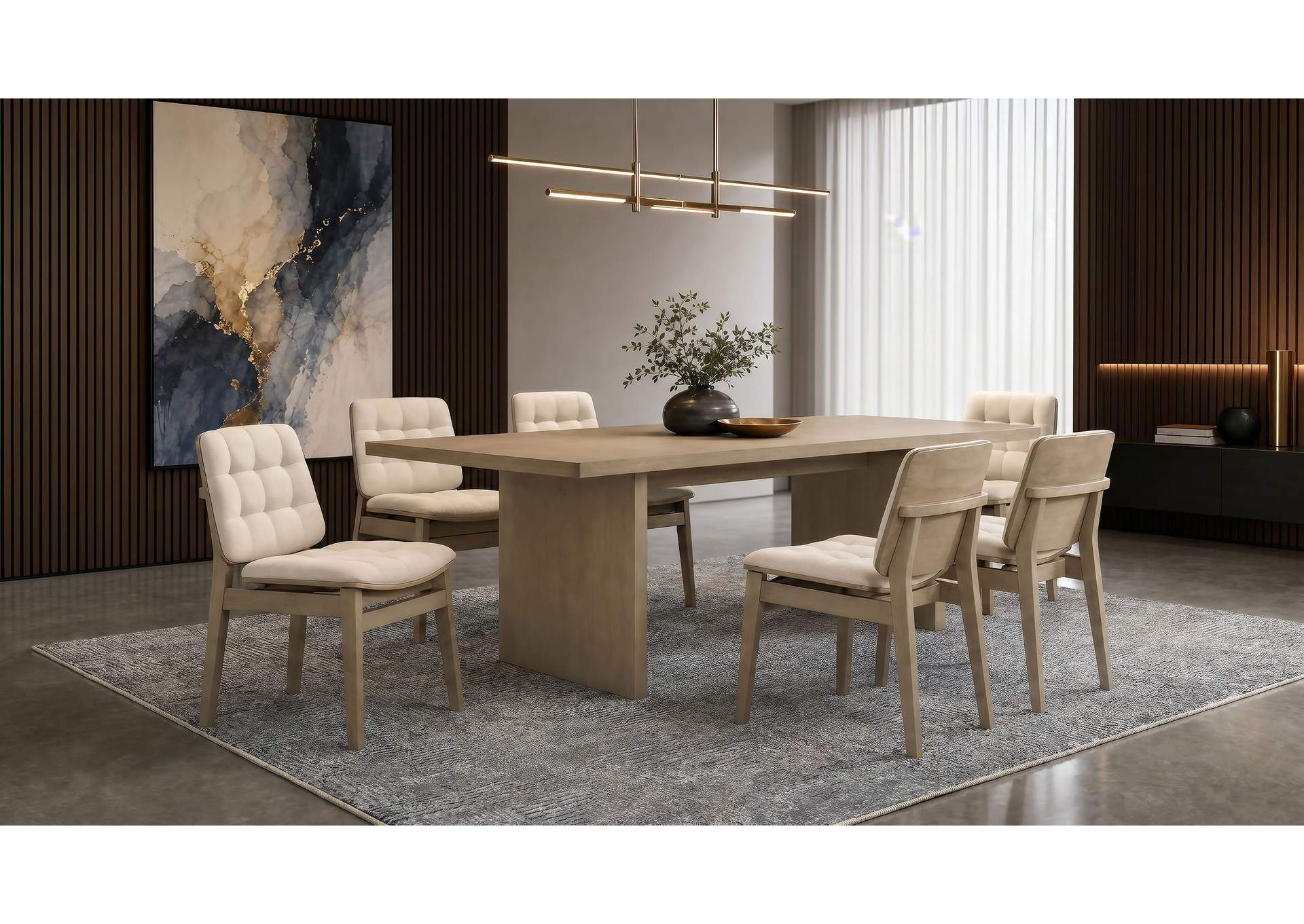 Redbridge Velvet Upholstered Side Chair Cream and Natural Oak (Set of 2) image 17