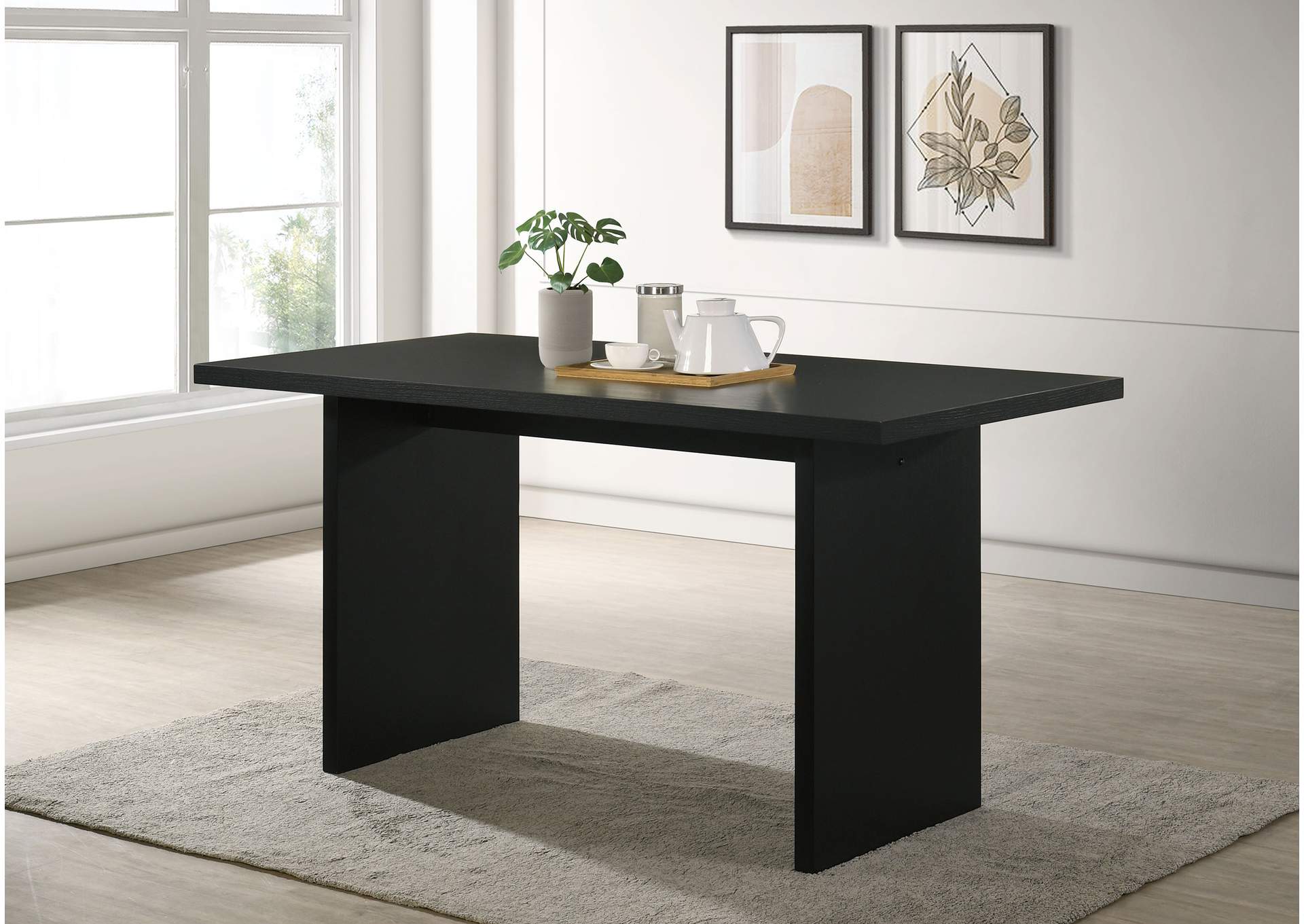 Decker 70-inch Rectangular Wood Counter Height Dining Table Black image 3
