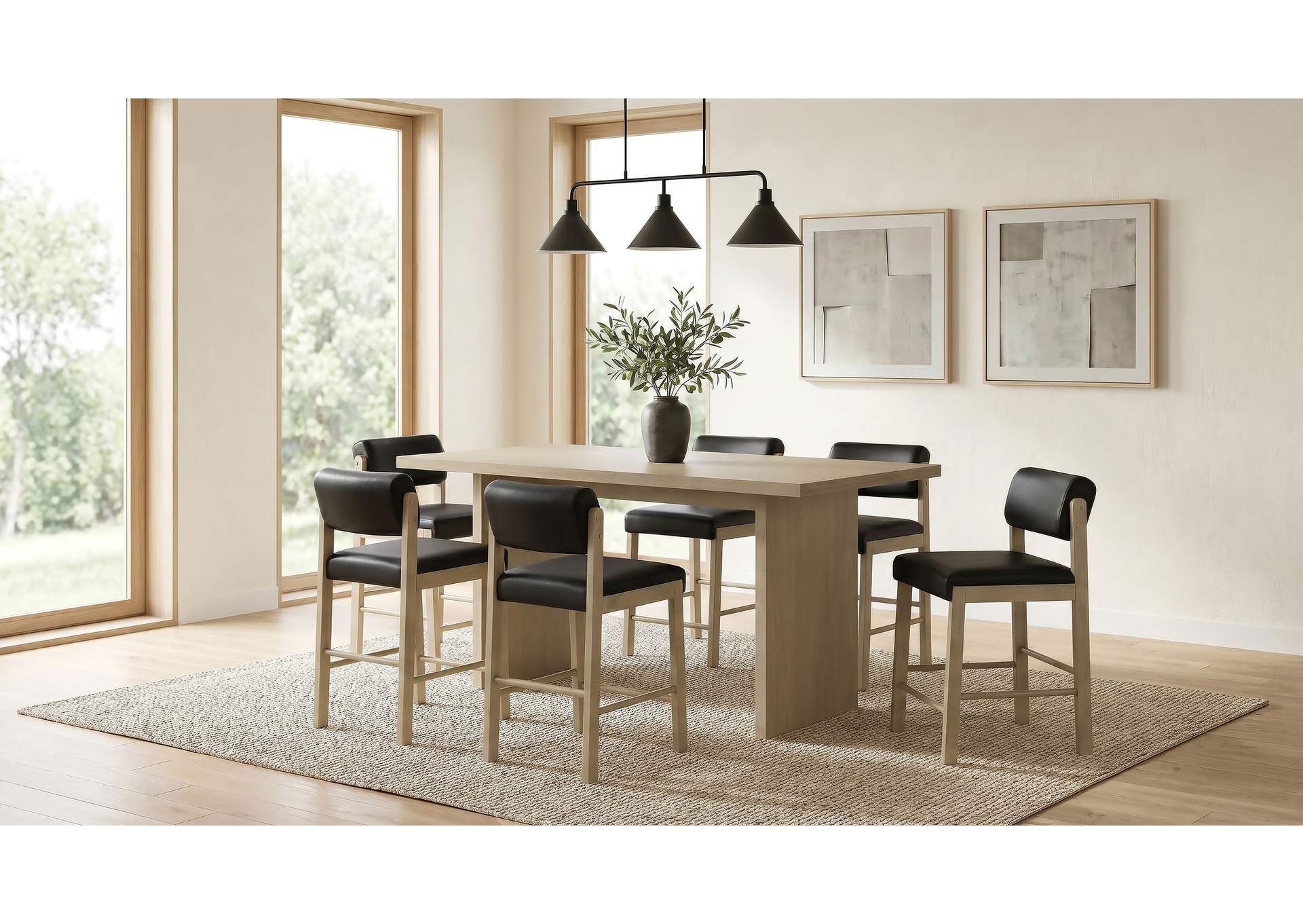 Decker 70-inch Rectangular Wood Counter Height Dining Table Natural Oak image 13