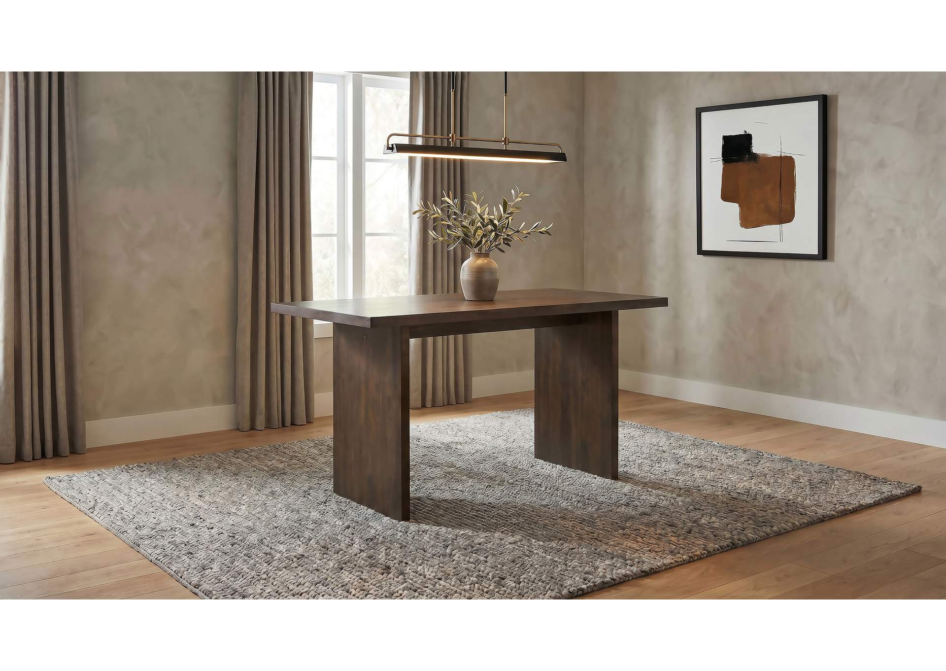 Decker 70-inch Rectangular Wood Counter Height Dining Table Dark Walnut image 3