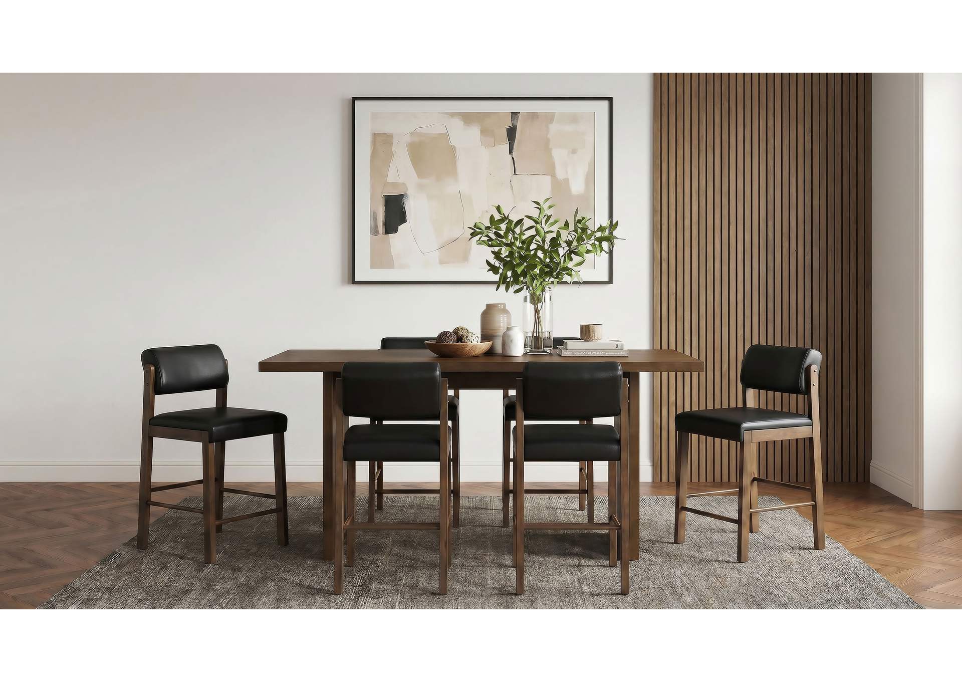 Decker 70-inch Rectangular Wood Counter Height Dining Table Dark Walnut image 12