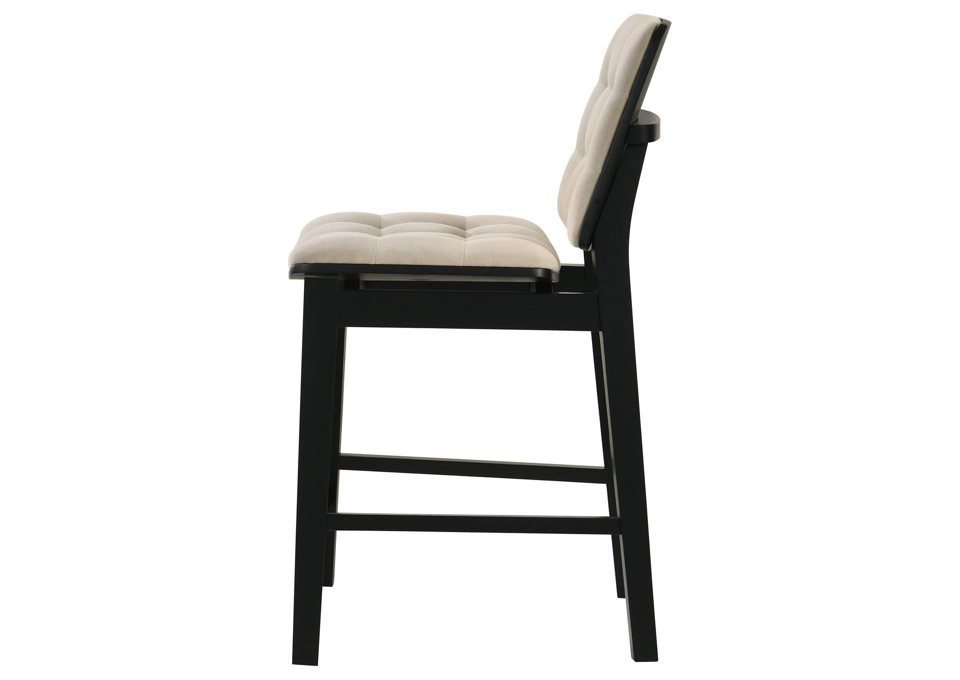 Redbridge Velvet Upholstered Counter Chair Cream and Black (Set of 2) image 6