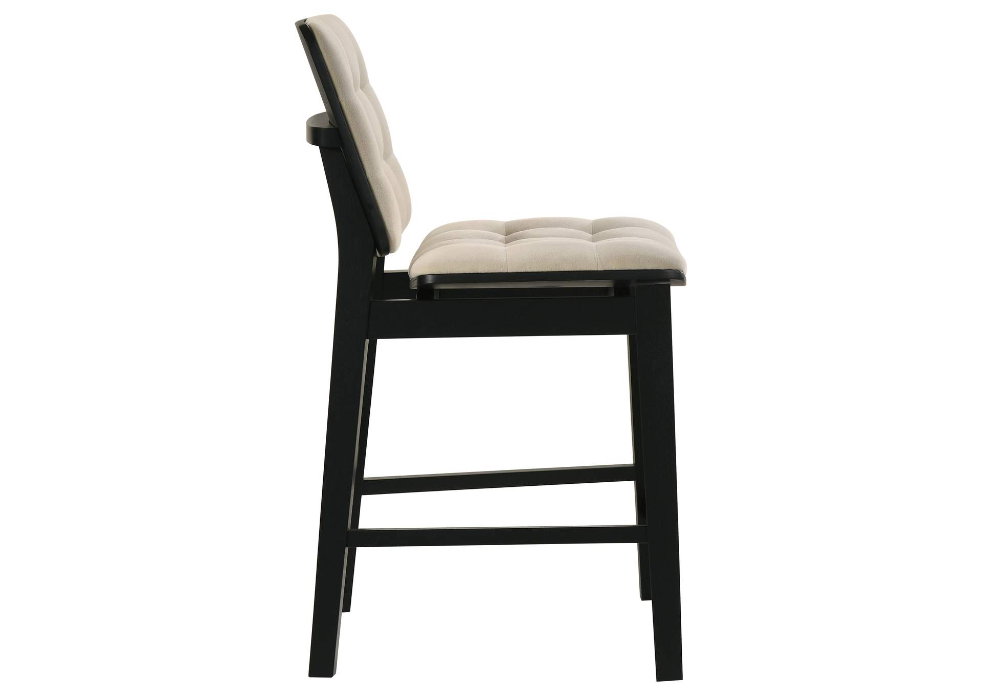 Redbridge Velvet Upholstered Counter Chair Cream and Black (Set of 2) image 9