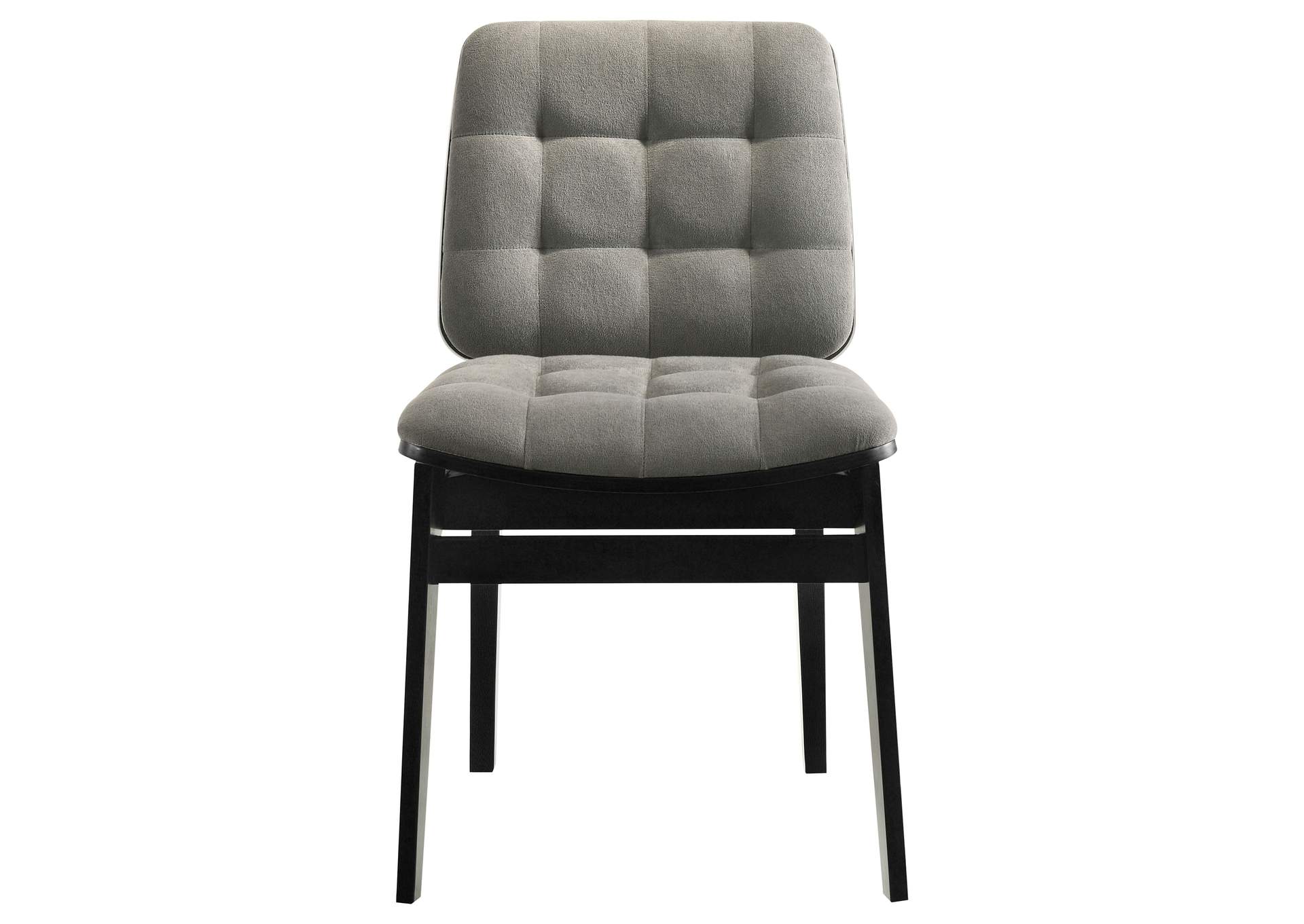 Redbridge Velvet Upholstered Side Chair Grey and Black (Set of 2) image 4
