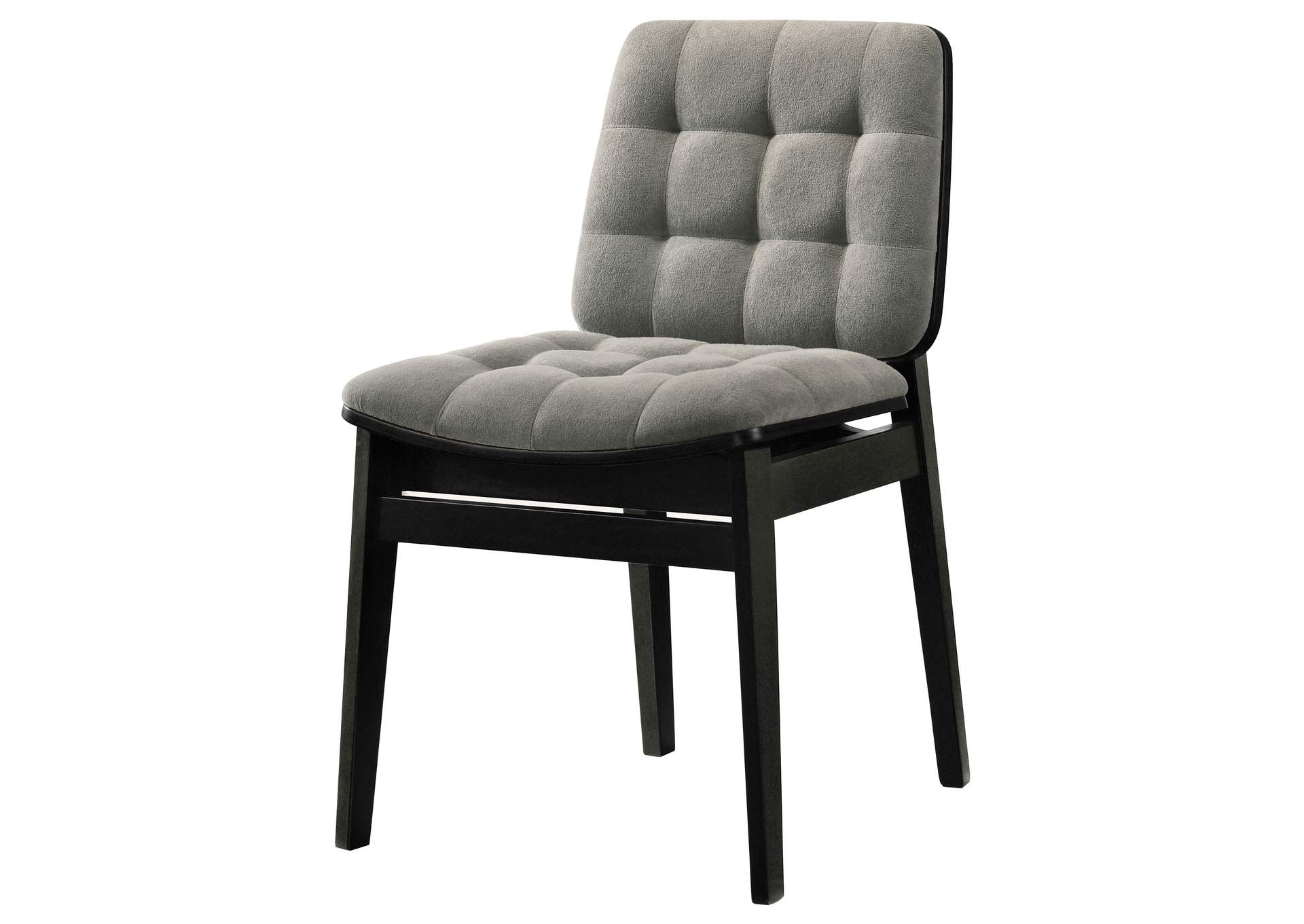 Redbridge Velvet Upholstered Side Chair Grey and Black (Set of 2) image 5