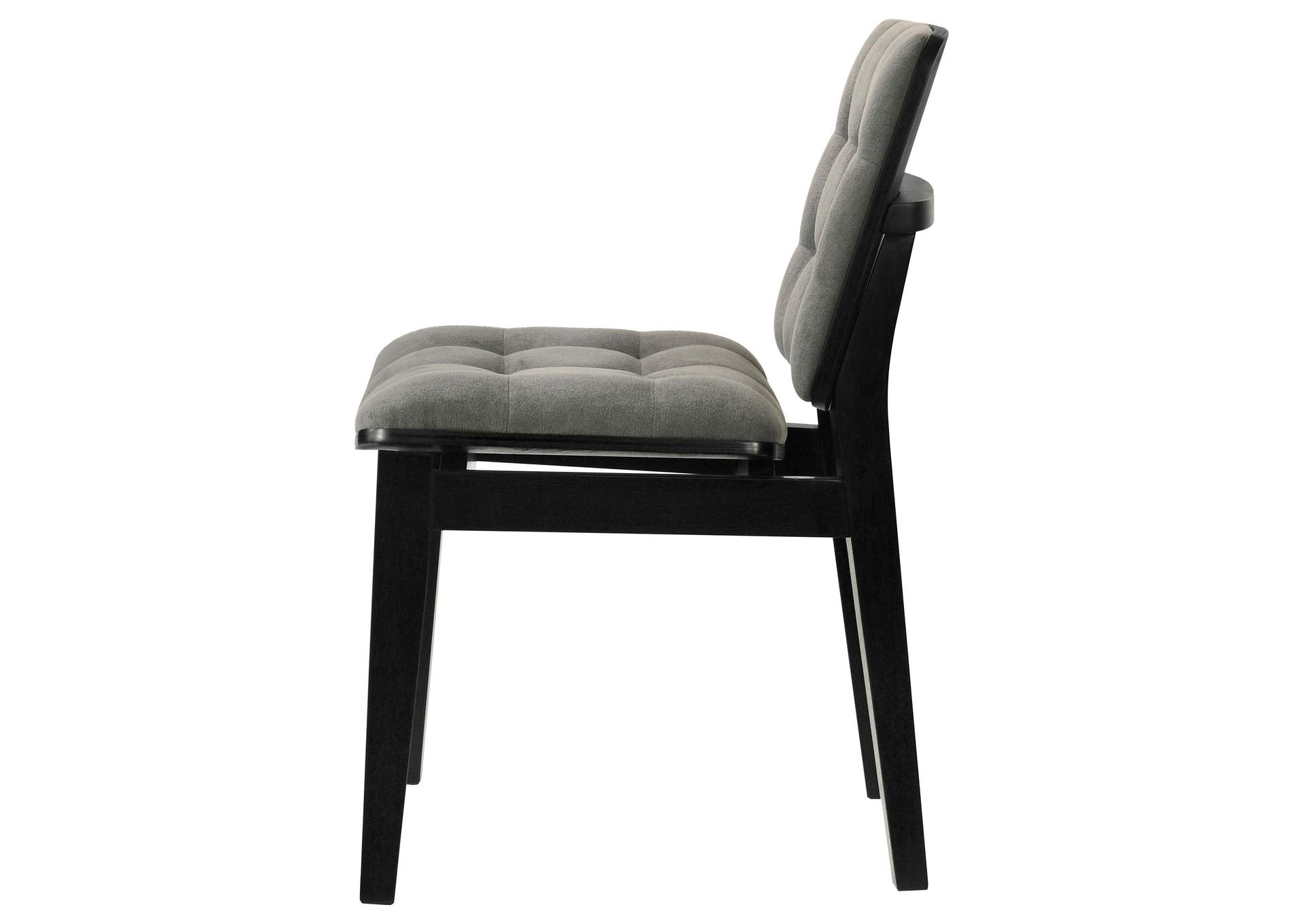 Redbridge Velvet Upholstered Side Chair Grey and Black (Set of 2) image 6
