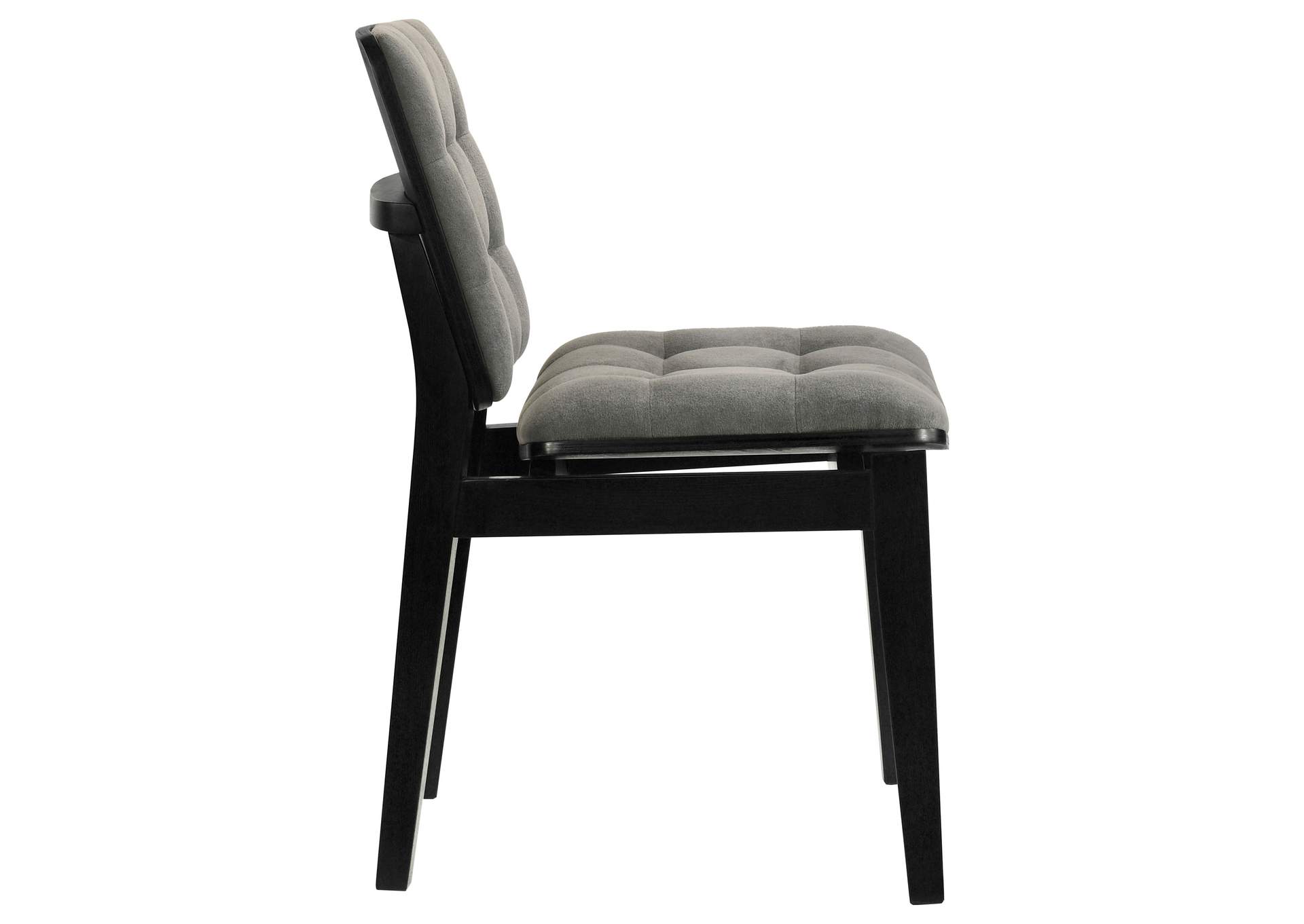 Redbridge Velvet Upholstered Side Chair Grey and Black (Set of 2) image 9