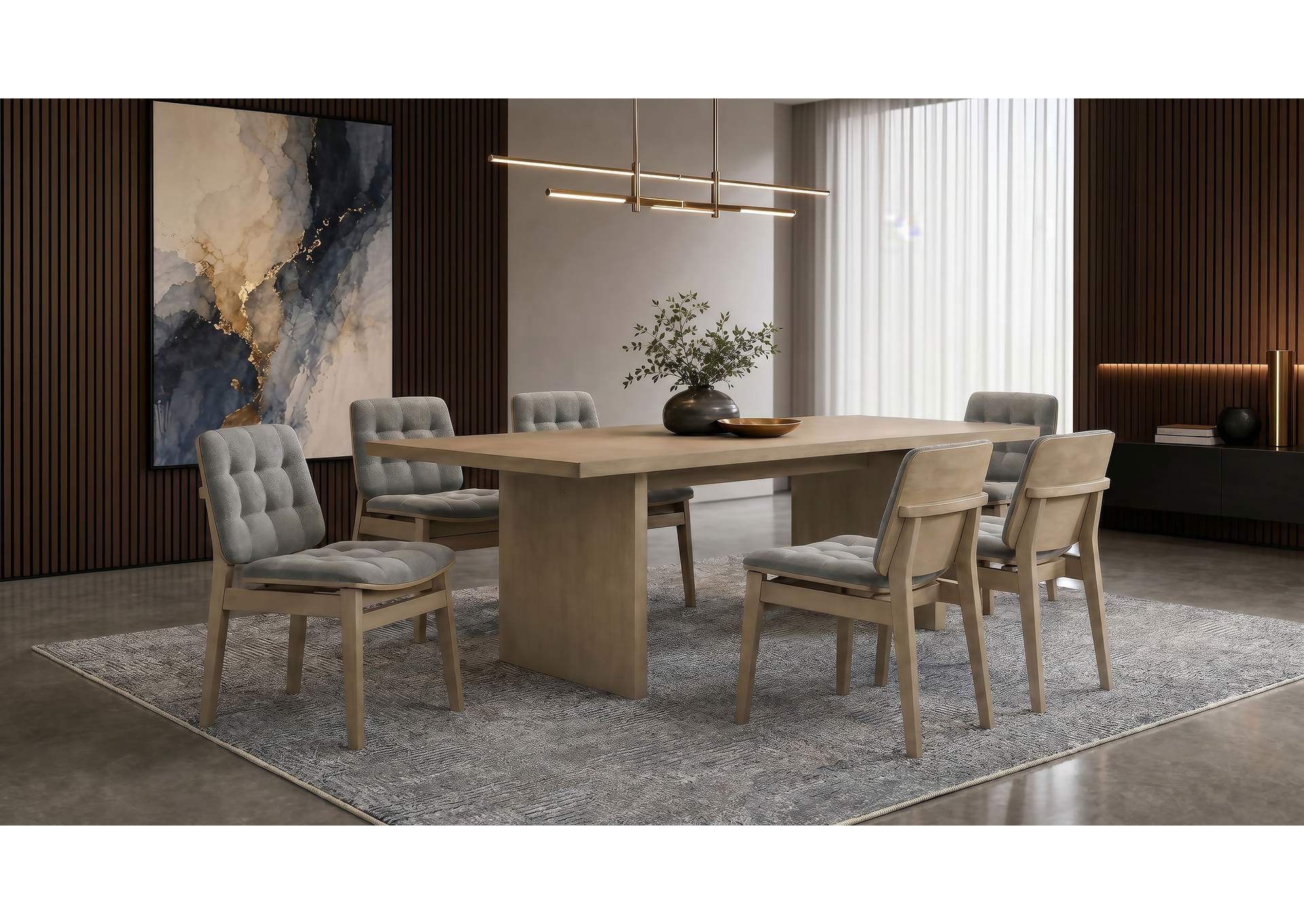 Redbridge Velvet Upholstered Side Chair Grey and Natural Oak (Set of 2) image 17