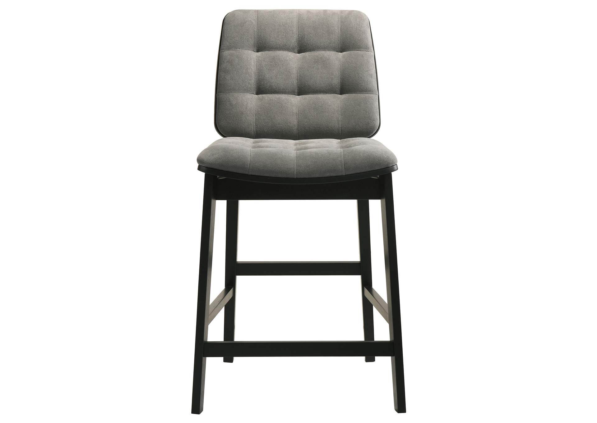 Redbridge Velvet Upholstered Counter Chair Grey and Black (Set of 2) image 5