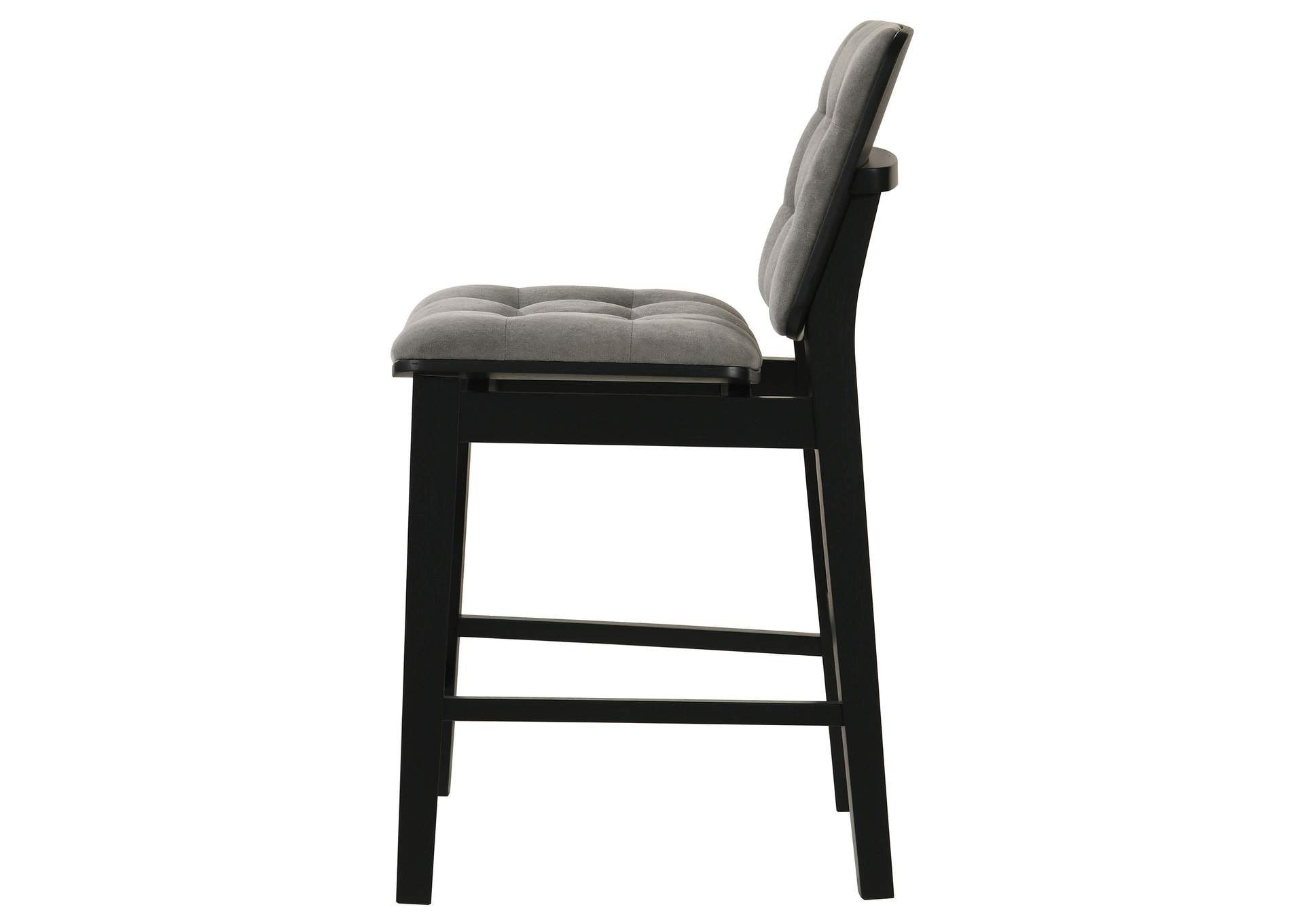 Redbridge Velvet Upholstered Counter Chair Grey and Black (Set of 2) image 7