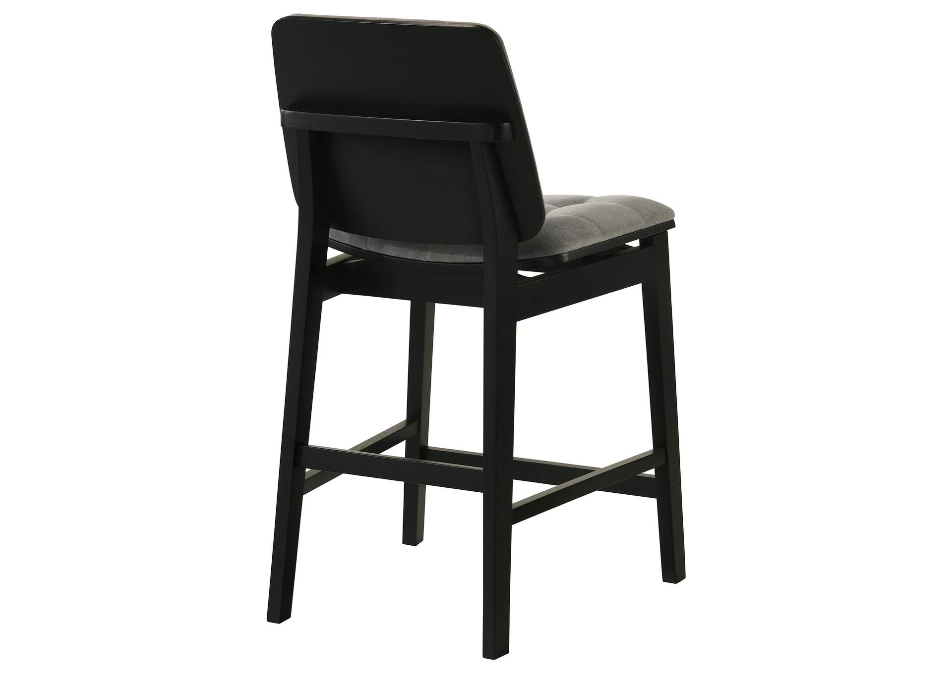 Redbridge Velvet Upholstered Counter Chair Grey and Black (Set of 2) image 9