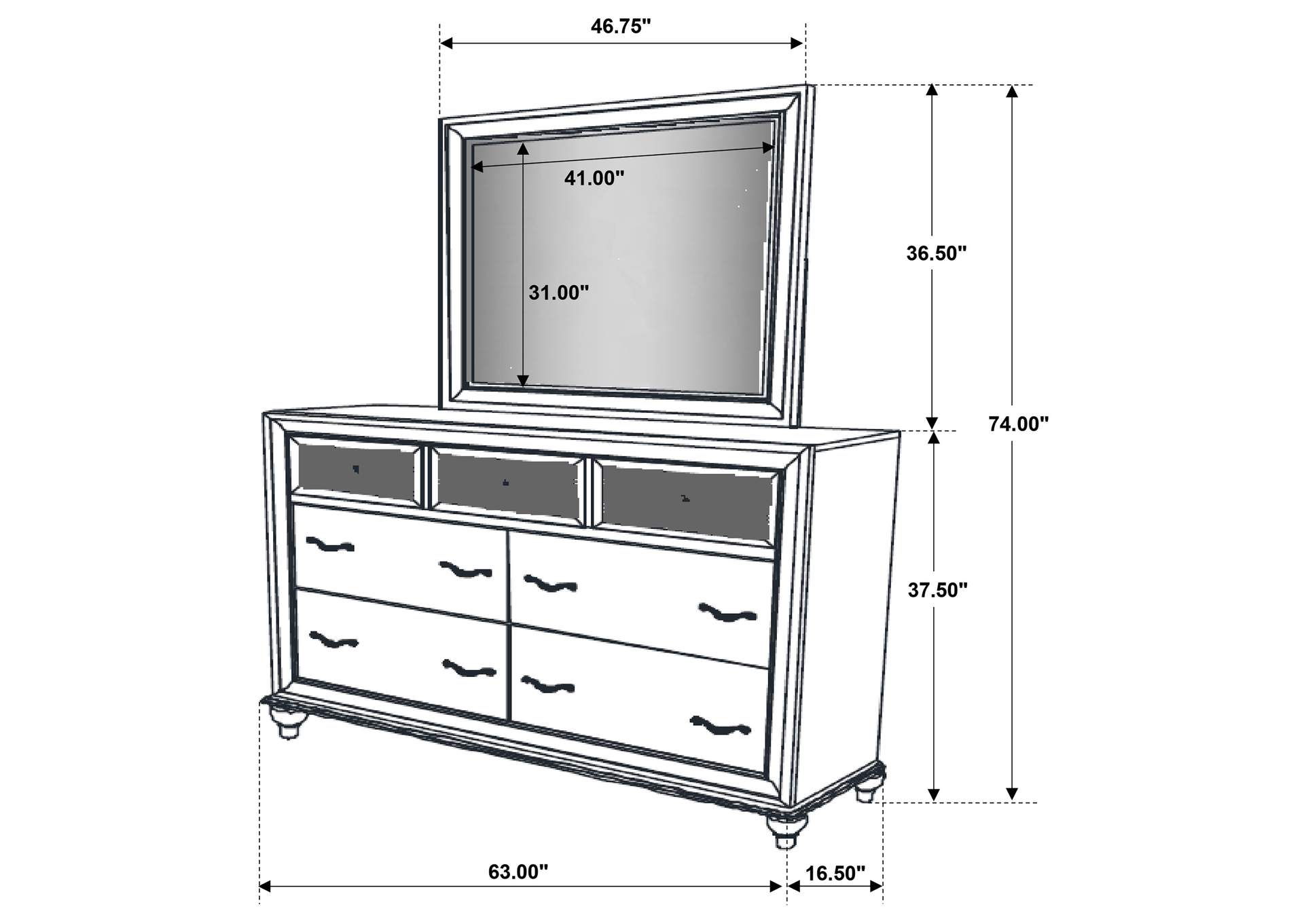 DRESSER WITH MIRROR