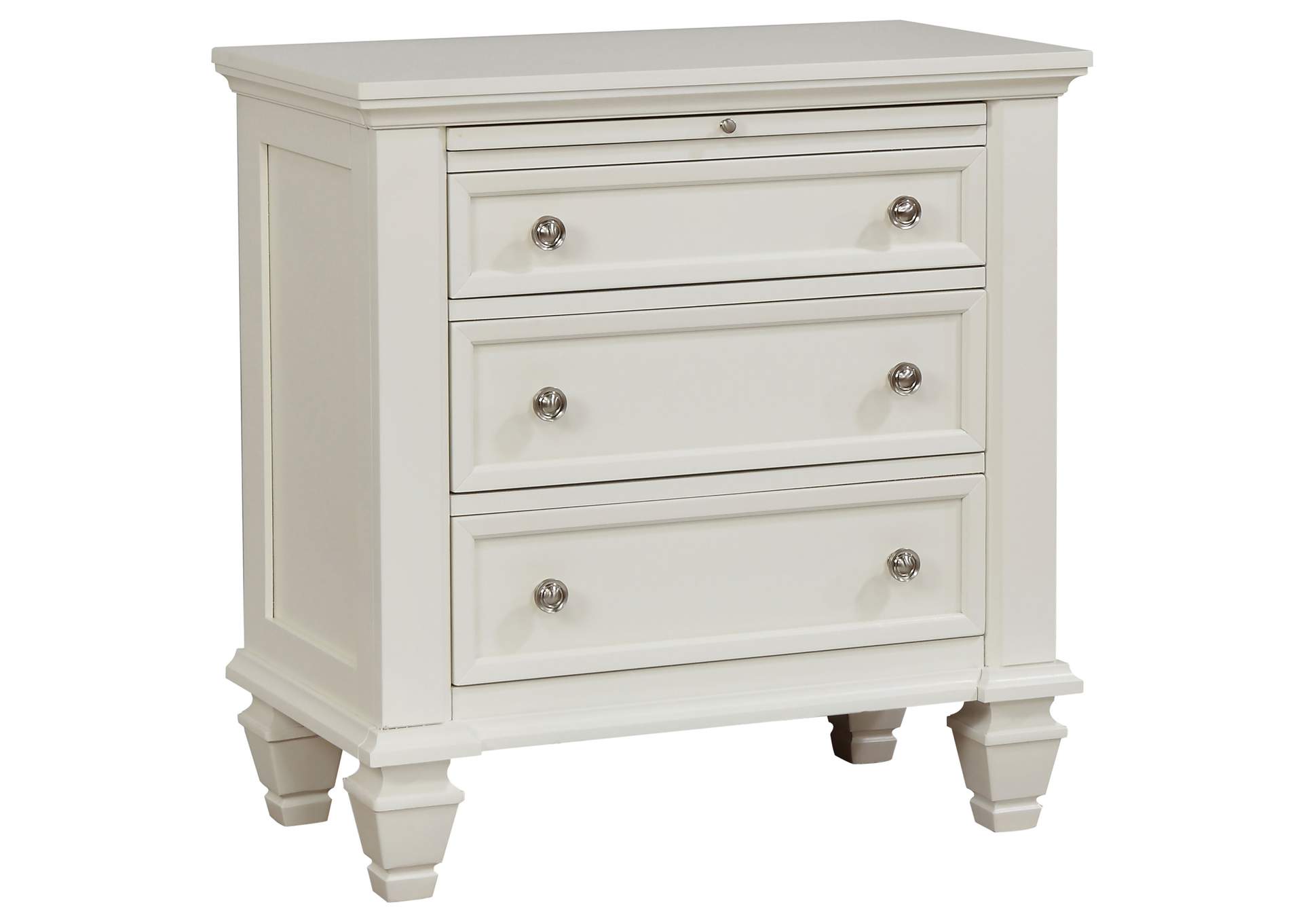 Sandy Beach 4-piece Queen Bedroom Set Cream White