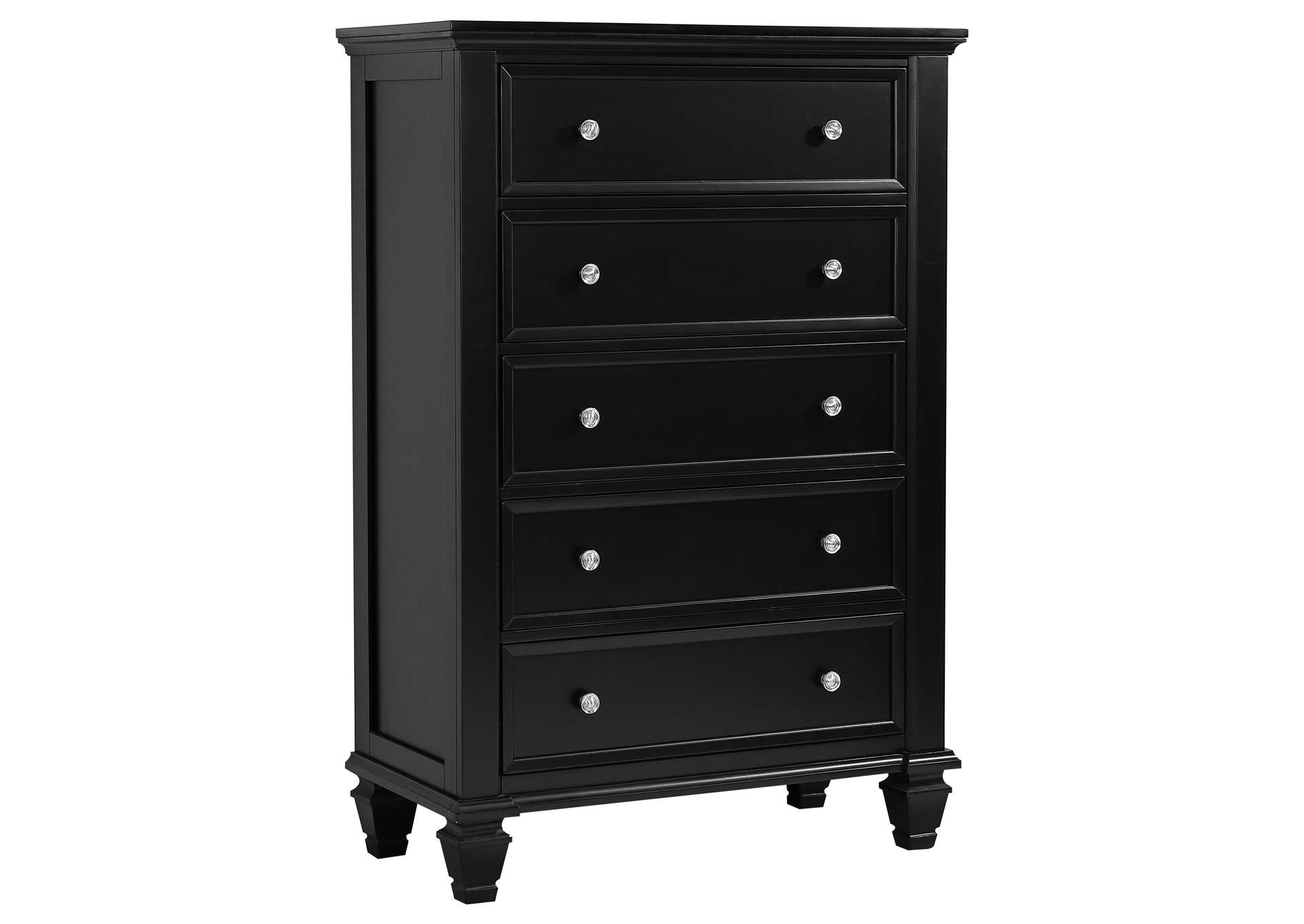 Sandy Beach 5-piece Queen Bedroom Set Black