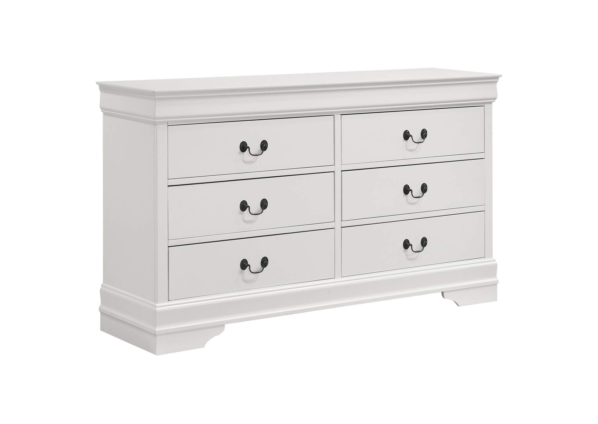 Louis Philippe 5-piece Full Bedroom Set White