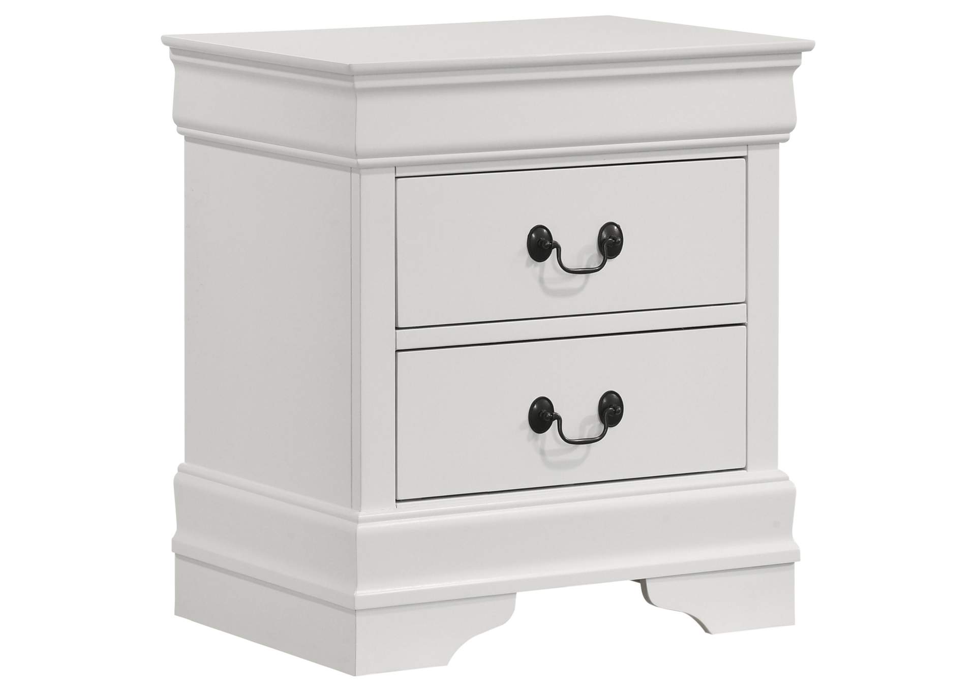 Louis Philippe 4-piece Eastern King Bedroom Set White