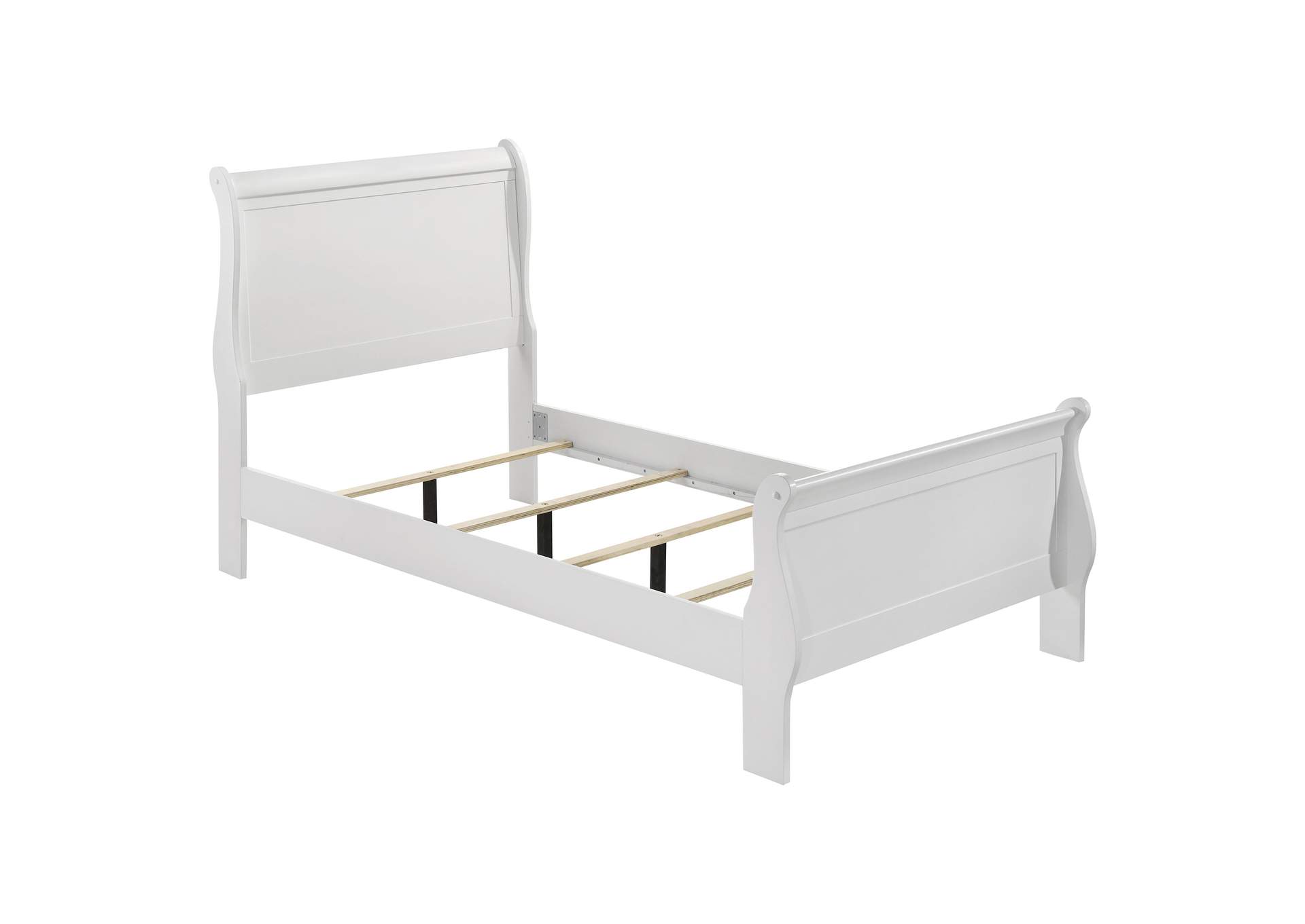 Louis Philippe 4-piece Twin Bedroom Set White