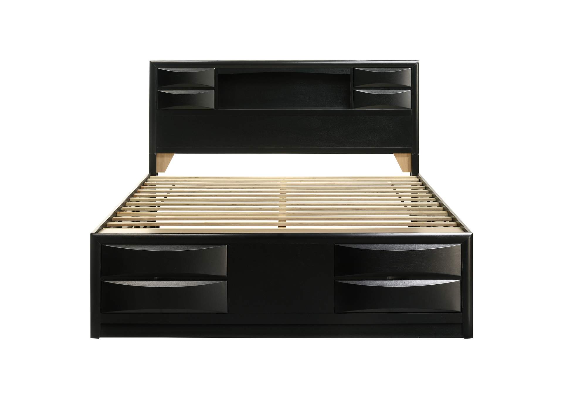 Briana Eastern King Platform Storage Bed Black
