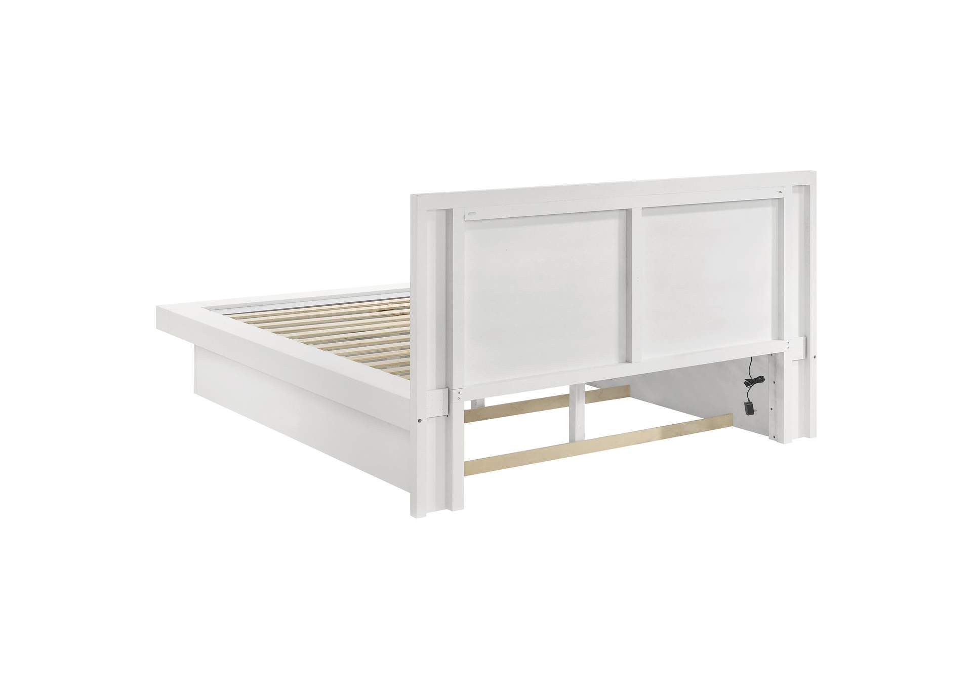 Jessica 5-piece Eastern King LED Bedroom Set Cream White