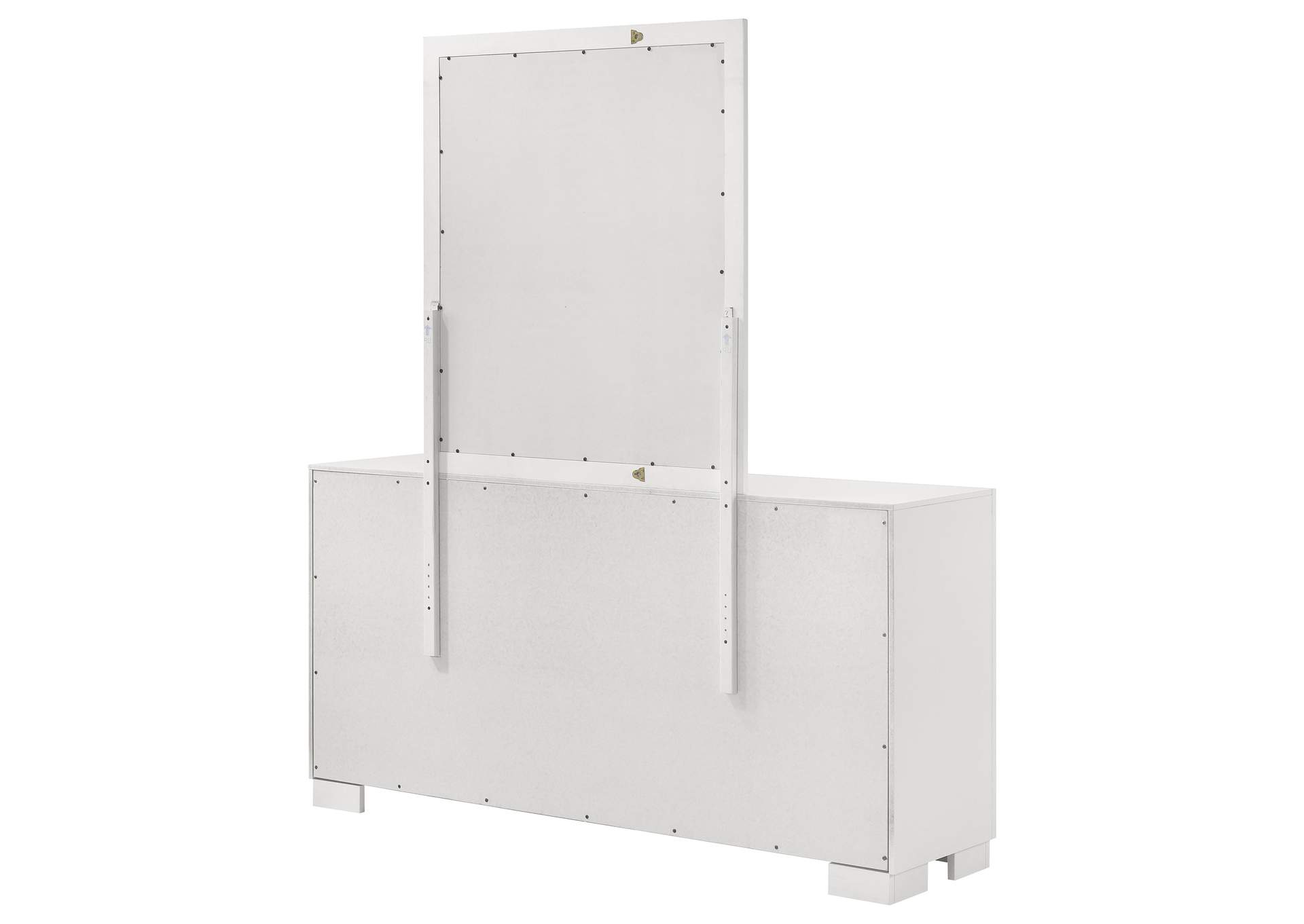 Jessica 6-drawer Dresser with Mirror Cream White