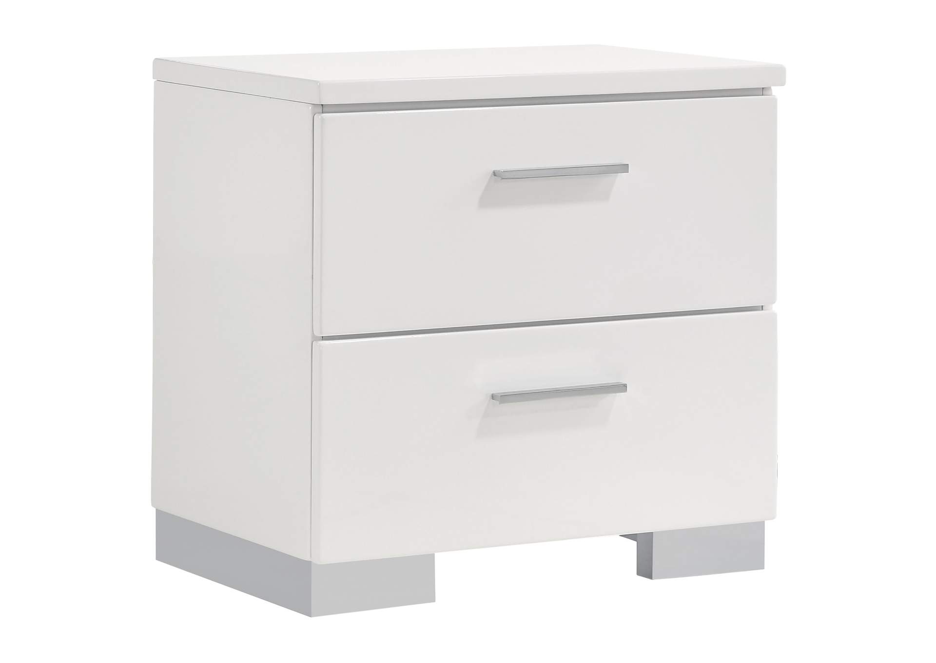 Felicity 4-piece Twin Bedroom Set White High Gloss