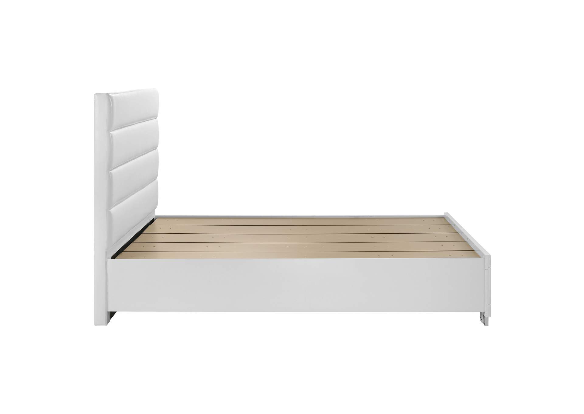 Felicity Eastern King Storage Bed White High Gloss