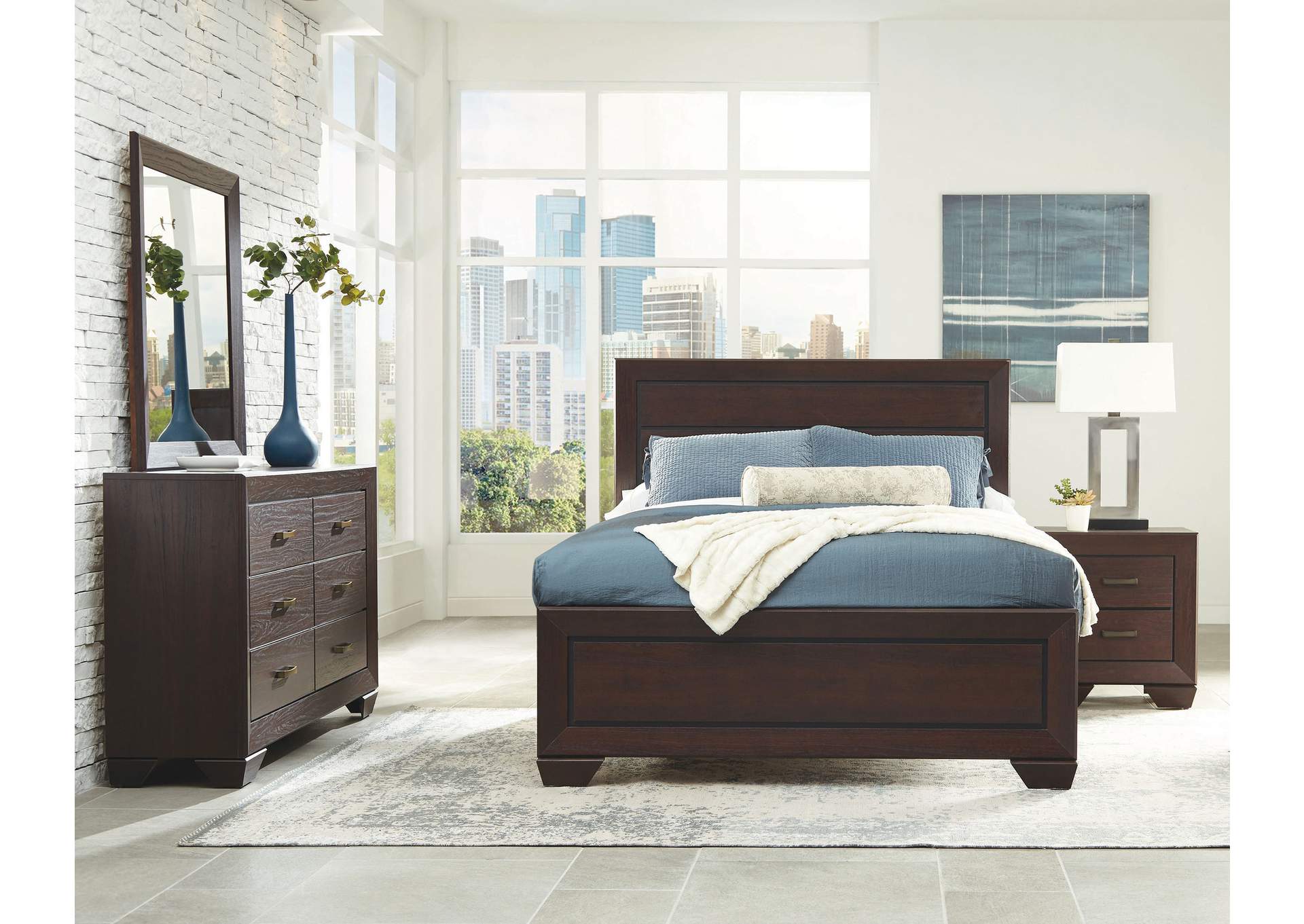 Kauffman 4-piece California King Bedroom Set Dark Cocoa