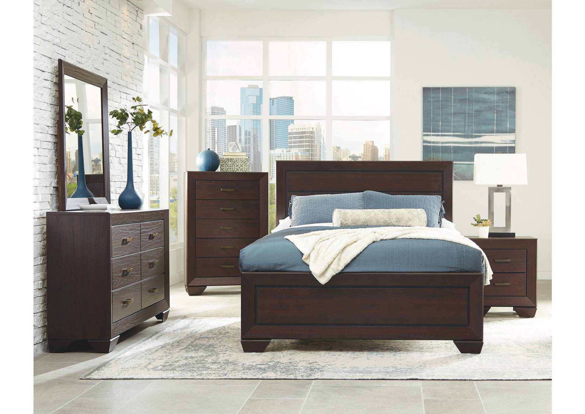 Kauffman 2-drawer Nightstand Dark Cocoa