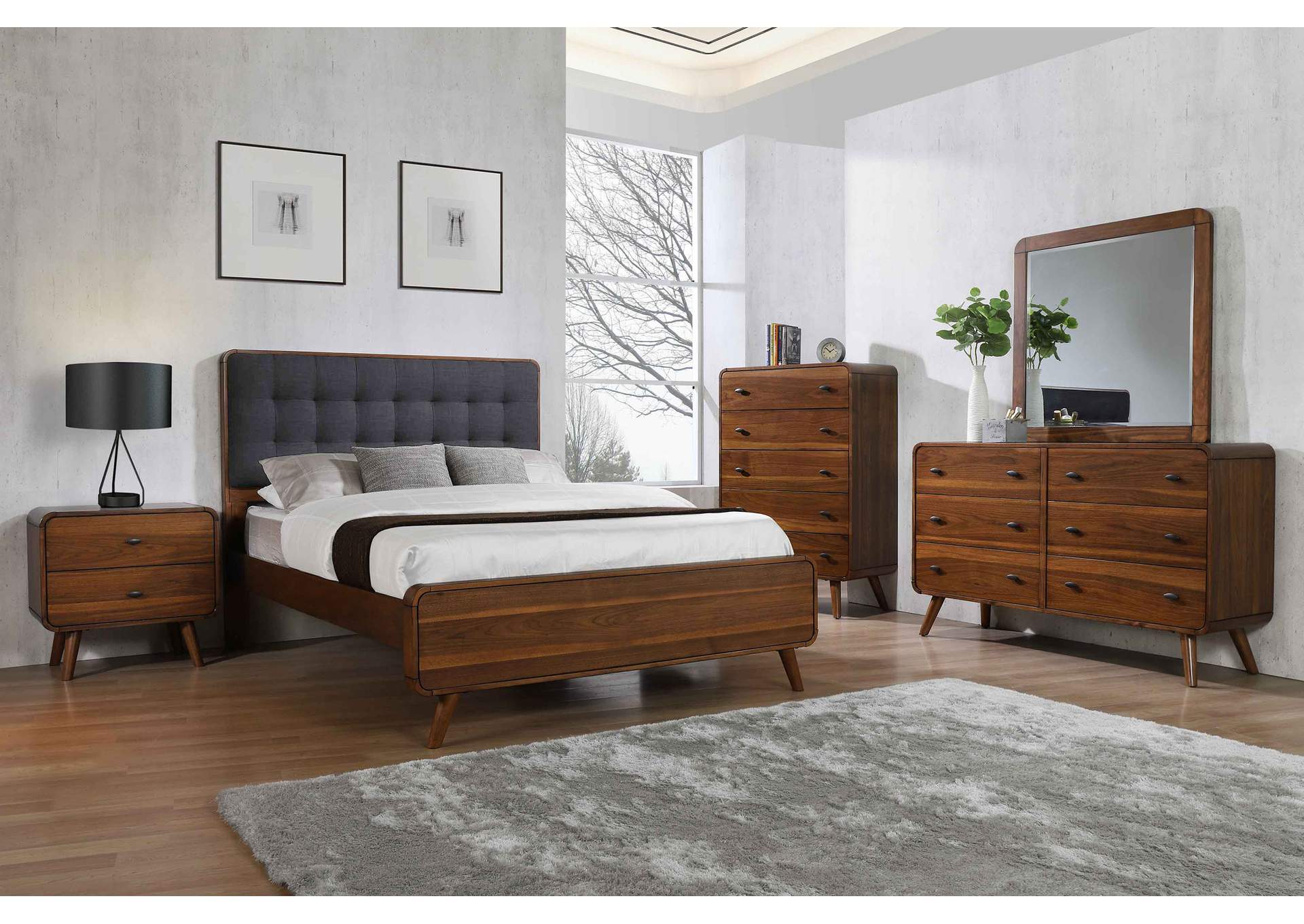 Robyn 5-piece Full Bedroom Set Dark Walnut