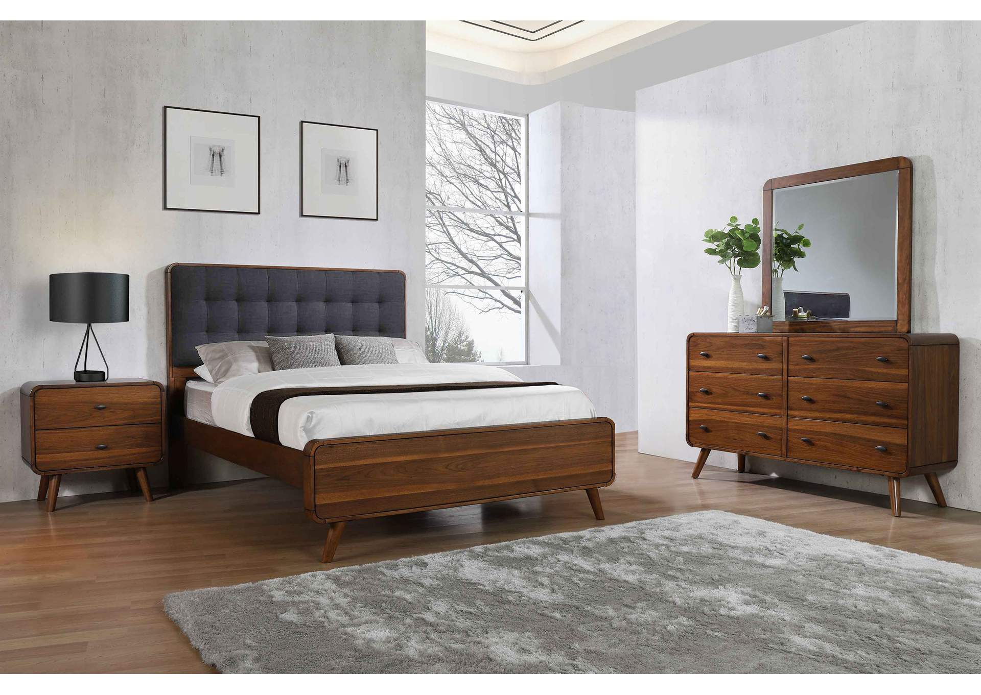 Robyn 4-piece California King Bedroom Set Dark Walnut