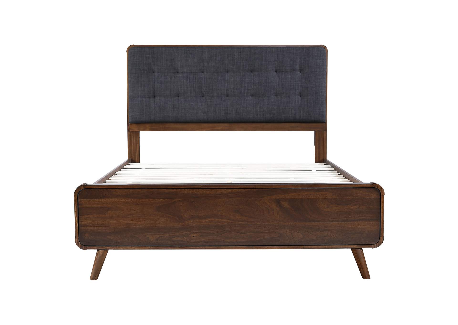 Robyn Wood Queen Panel Bed Dark Walnut