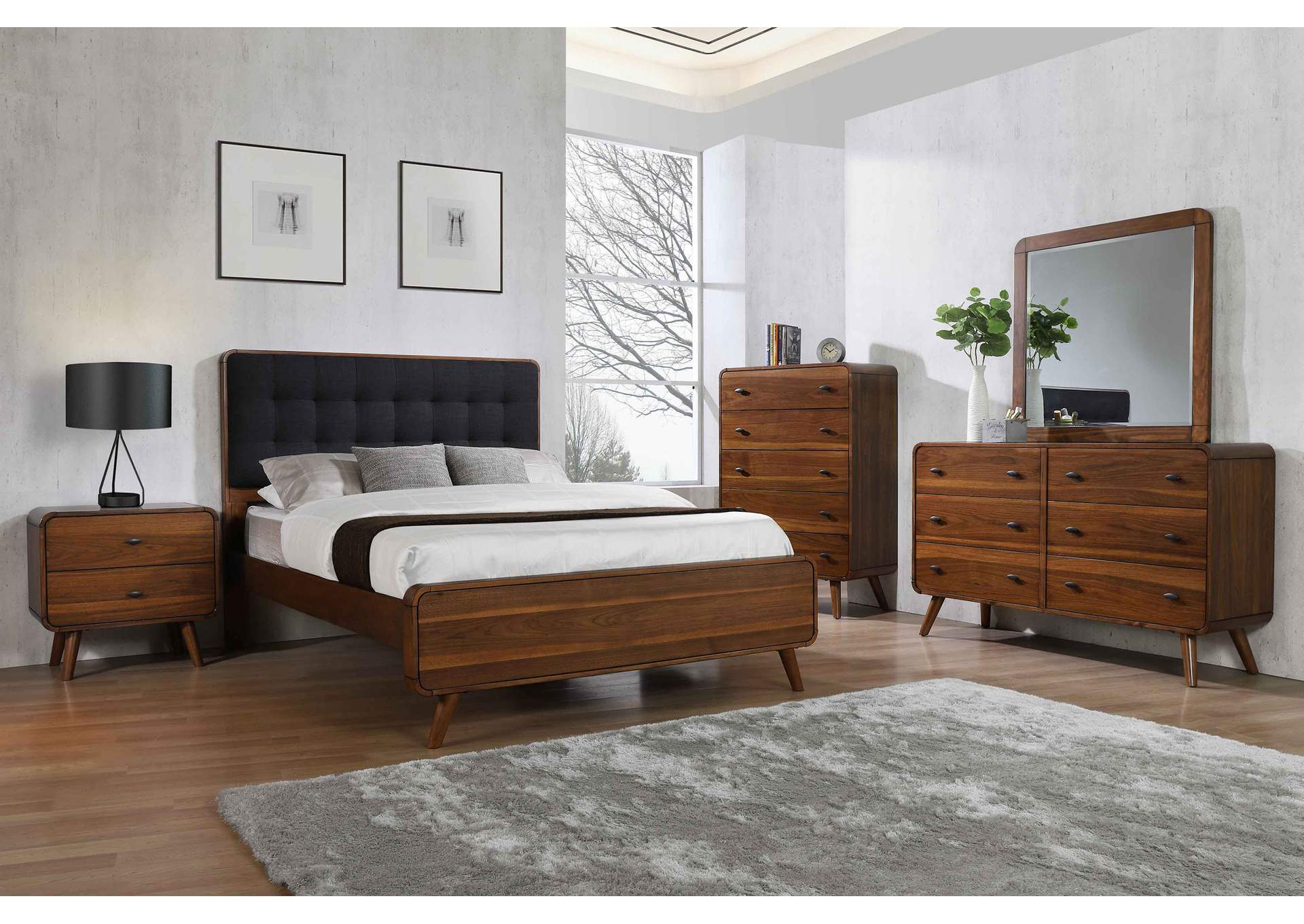 Robyn 2-drawer Nightstand Dark Walnut