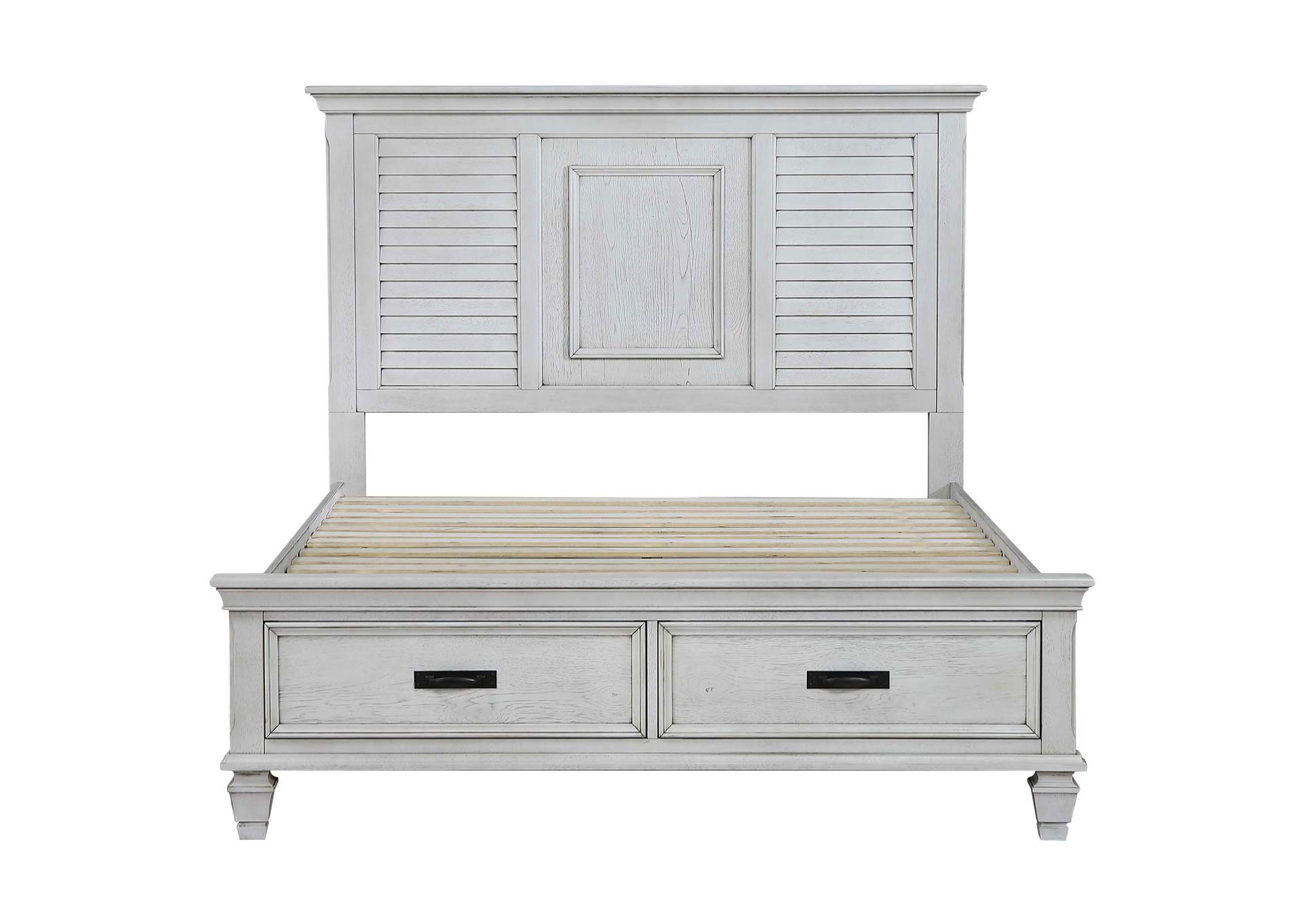 Franco 5-piece Eastern King Storage Bedroom Set Antique White