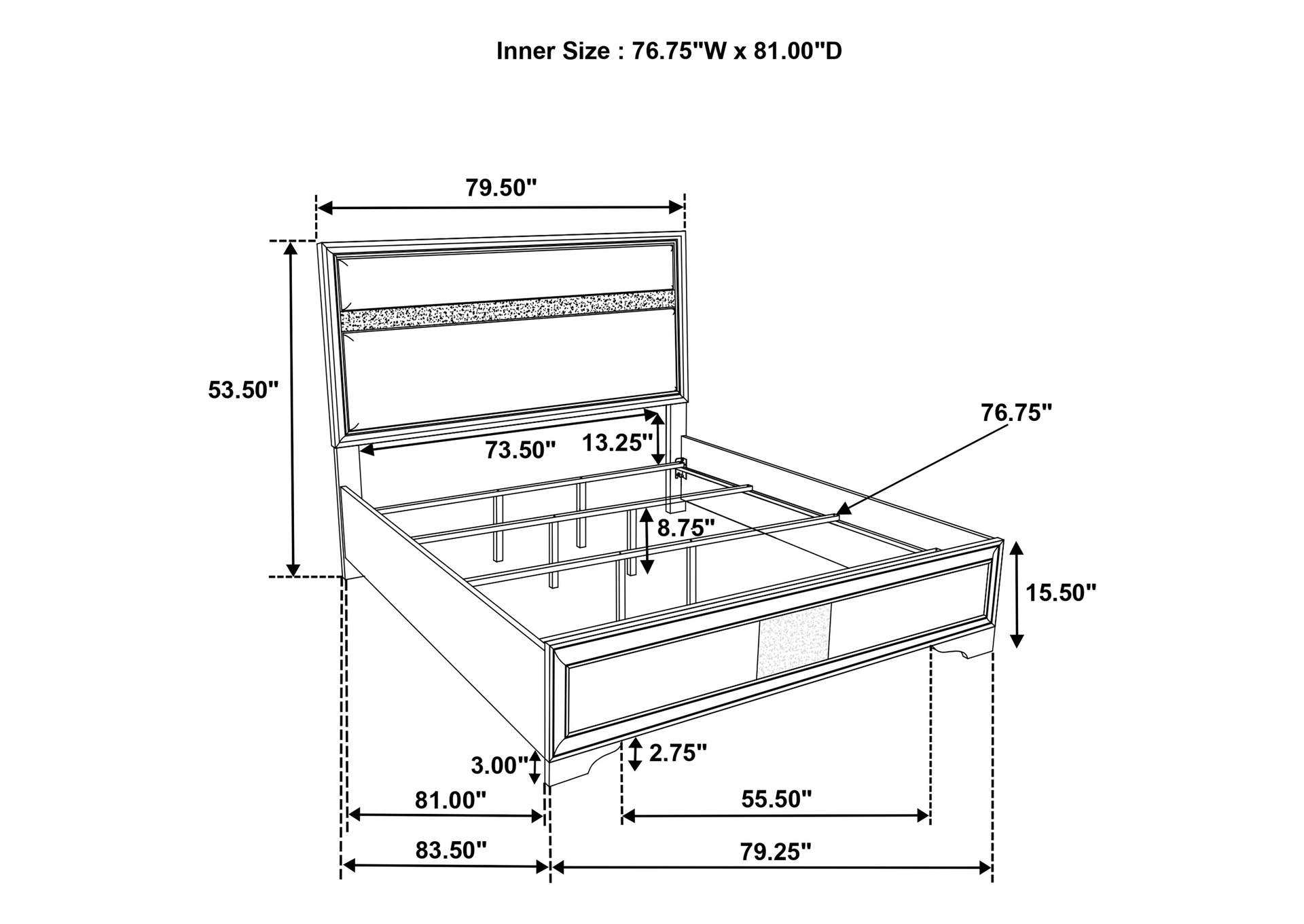 EASTERN KING BED 4 PC SET