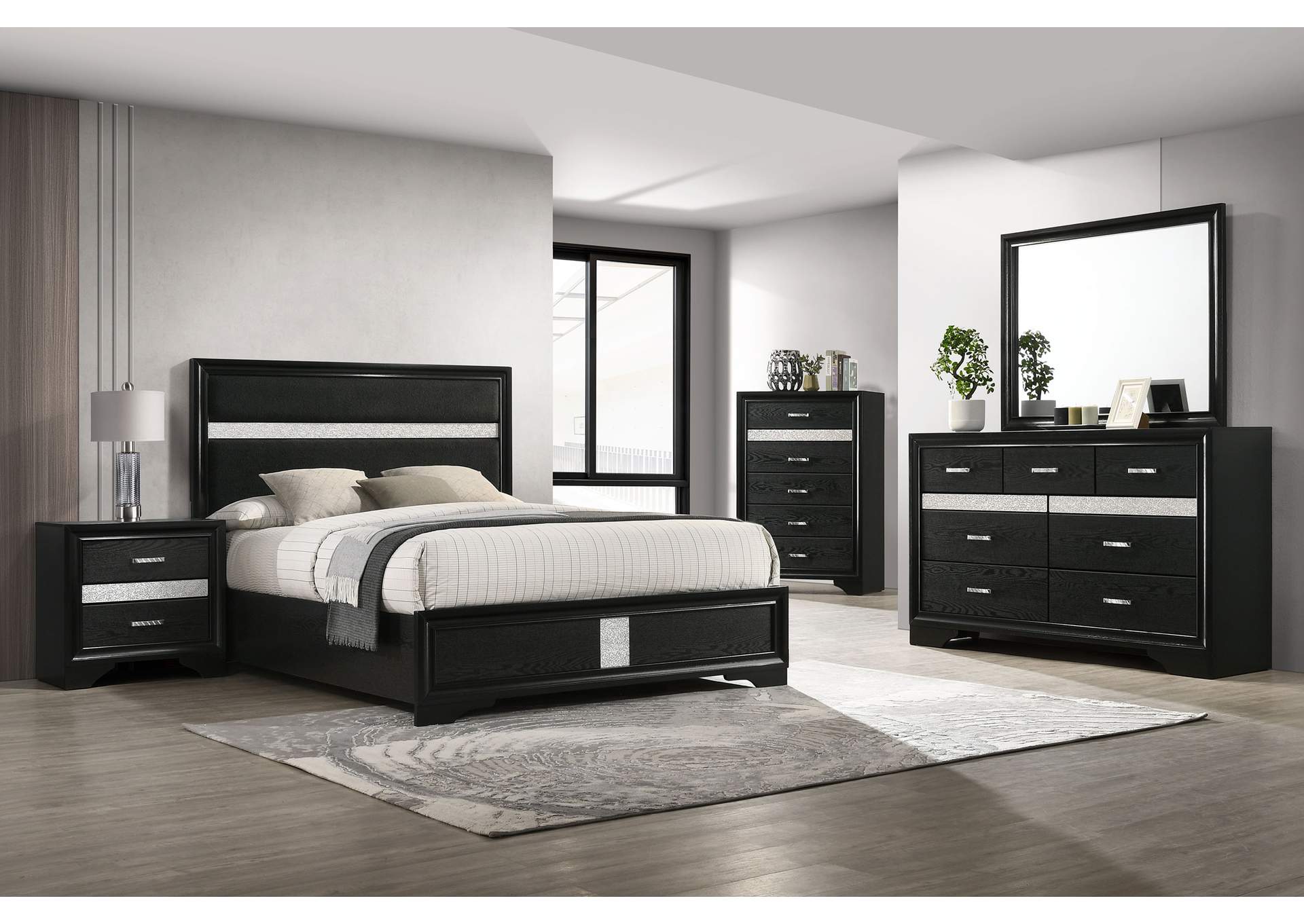 Miranda 5-piece Queen Bedroom Set Black