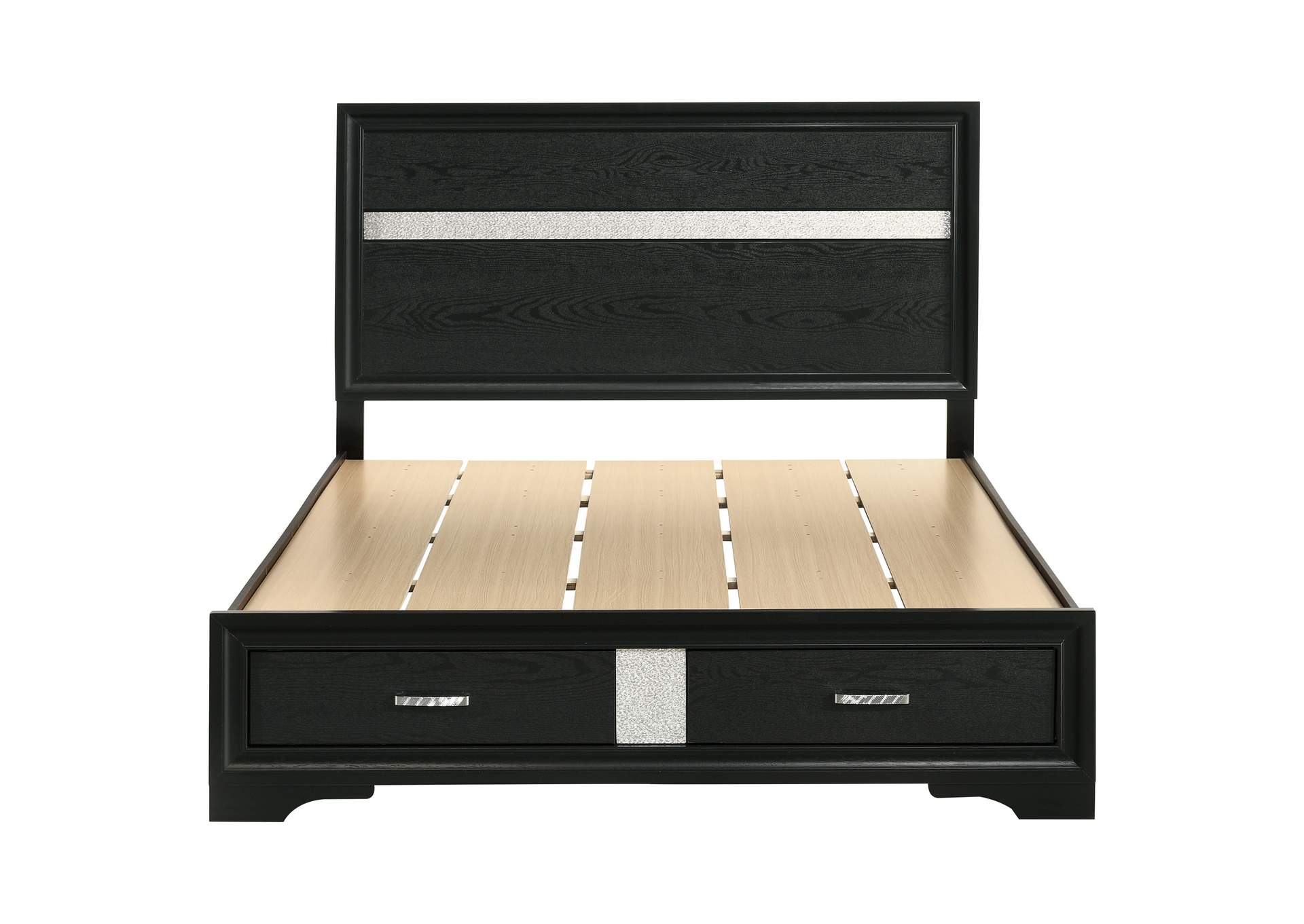 Miranda Queen 2-drawer Storage Bed Black