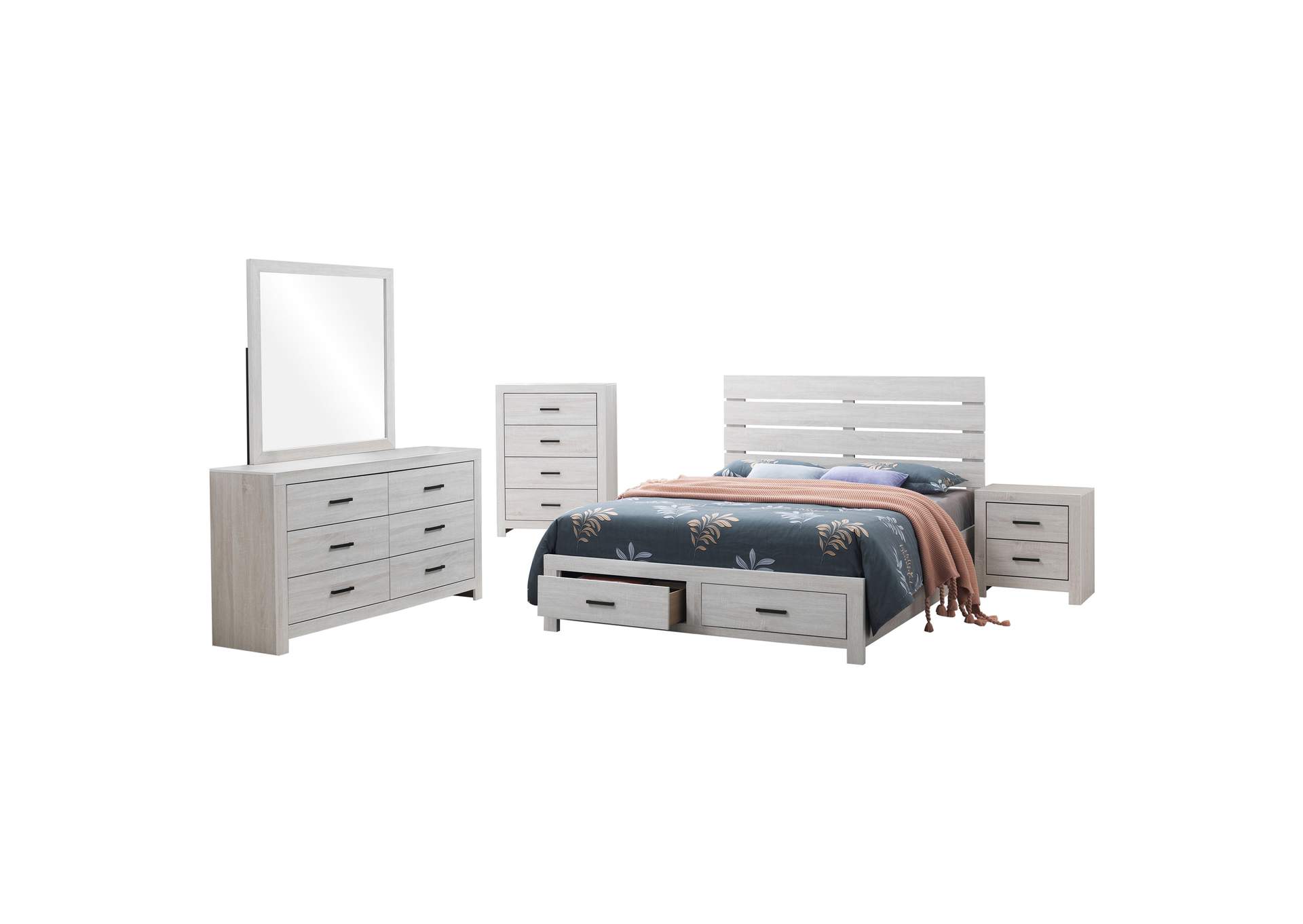 Brantford 5-piece Queen Bedroom Set Coastal White
