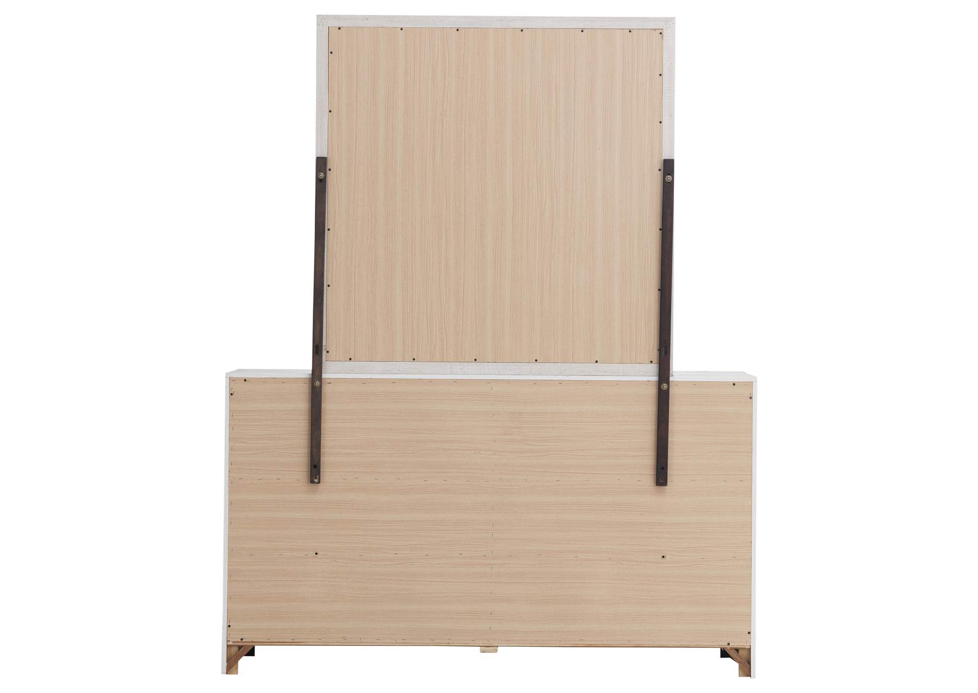 Brantford 6-drawer Dresser with Mirror Coastal White