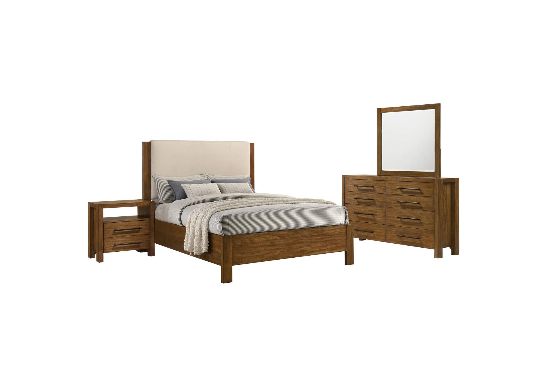 Adderley 4-piece Eastern King Bedroom Set Warm Brown image 20